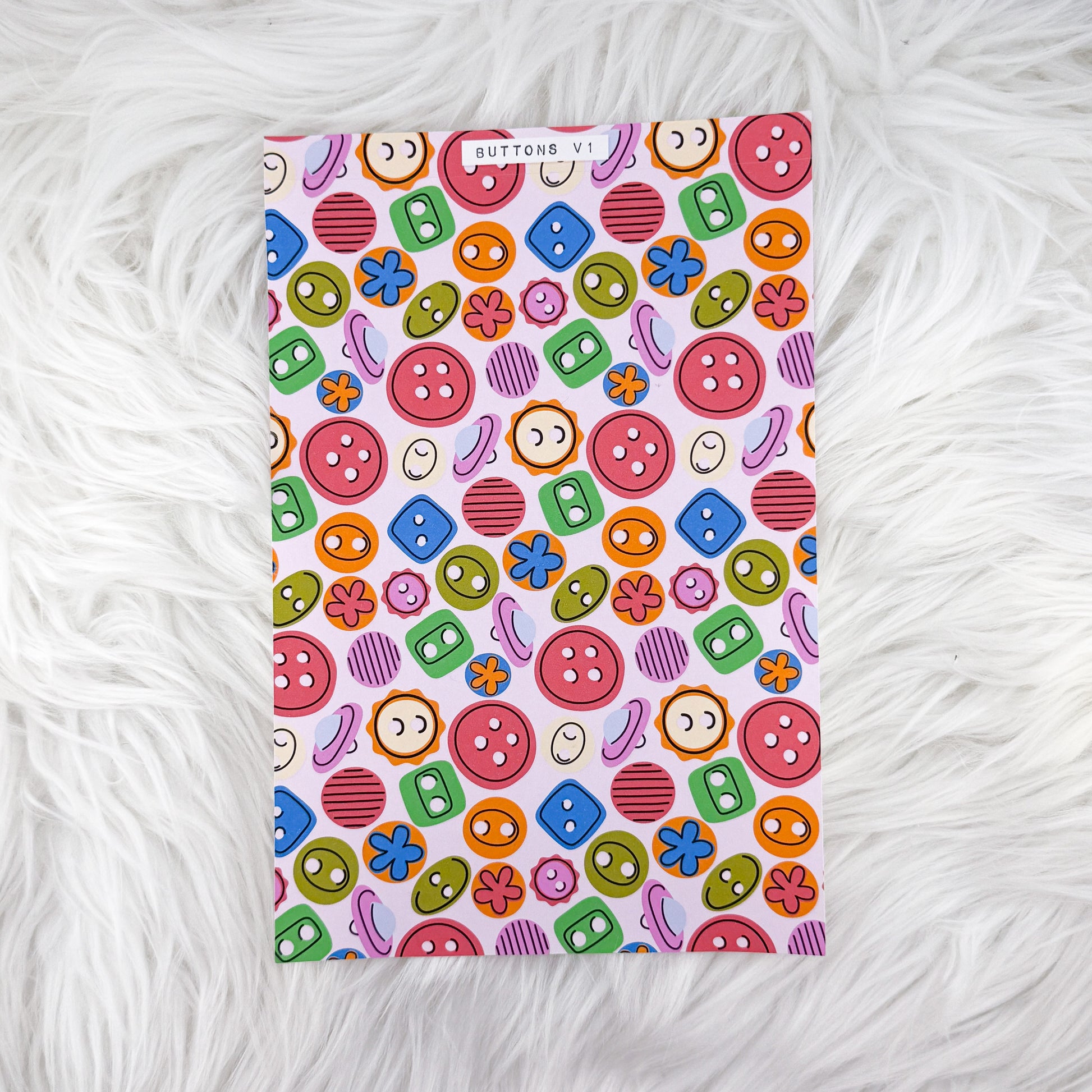Buttons V1 - A5 Matte Sticker Paper