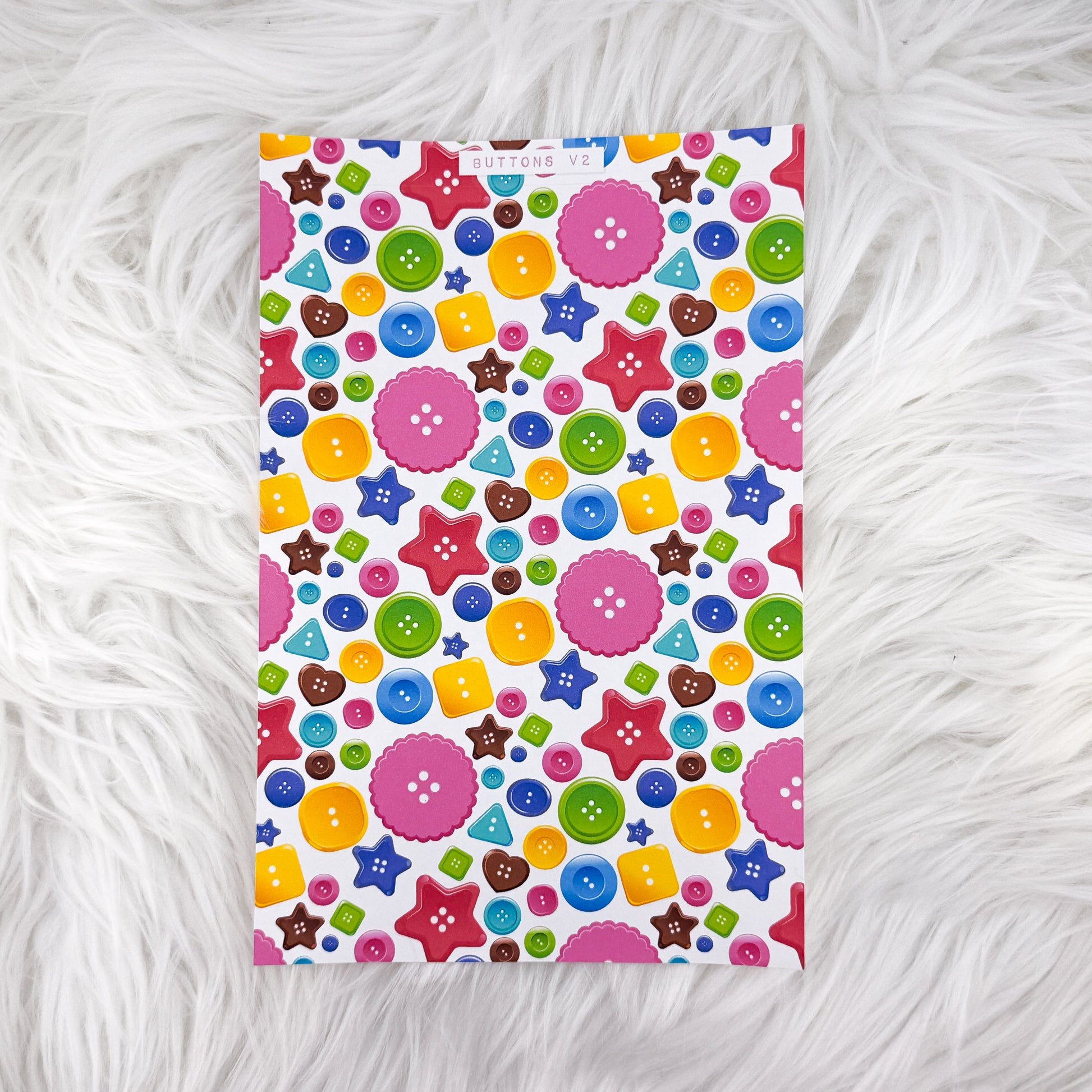 Buttons V2 - A5 Matte Sticker Paper