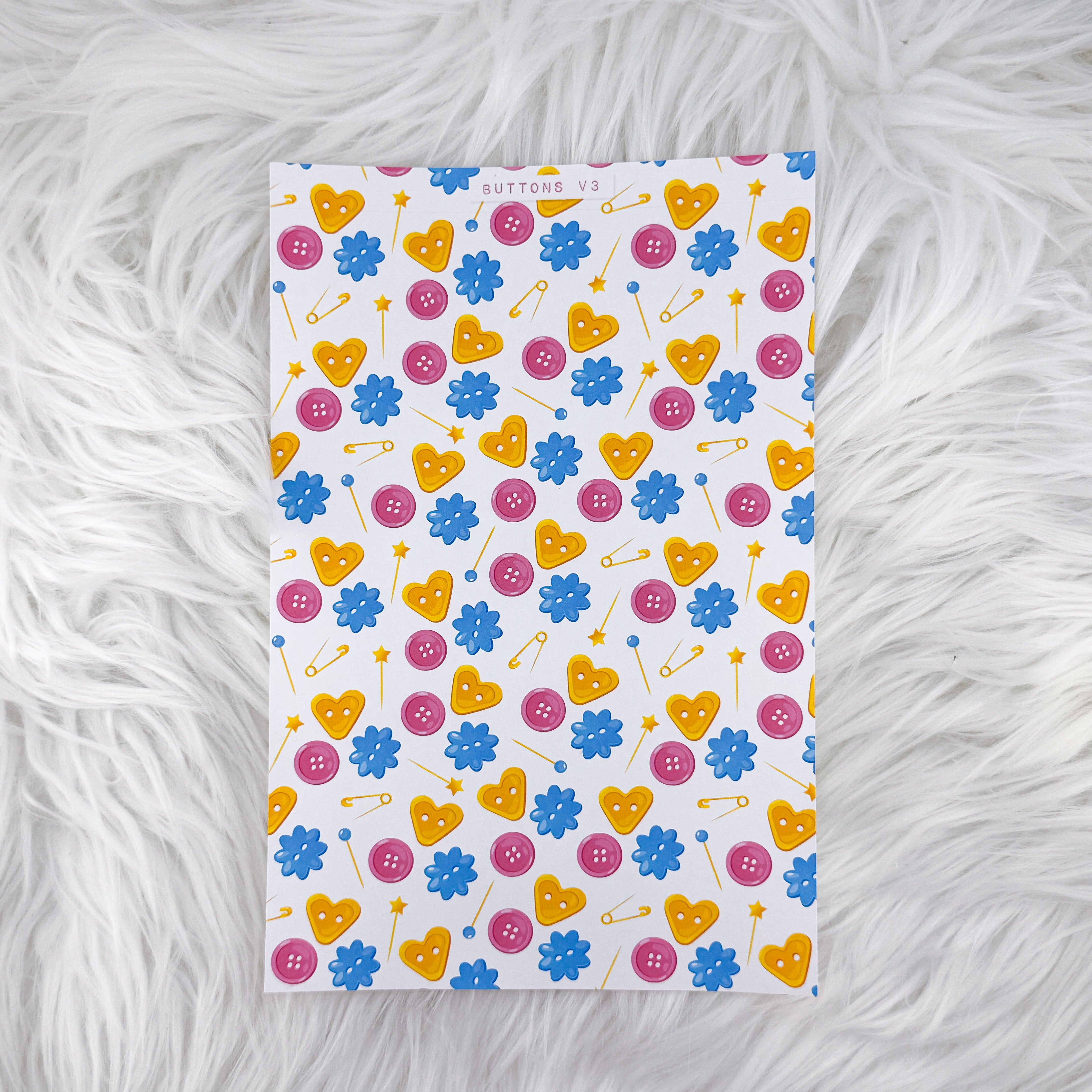 Buttons V3 - A5 Matte Sticker Paper