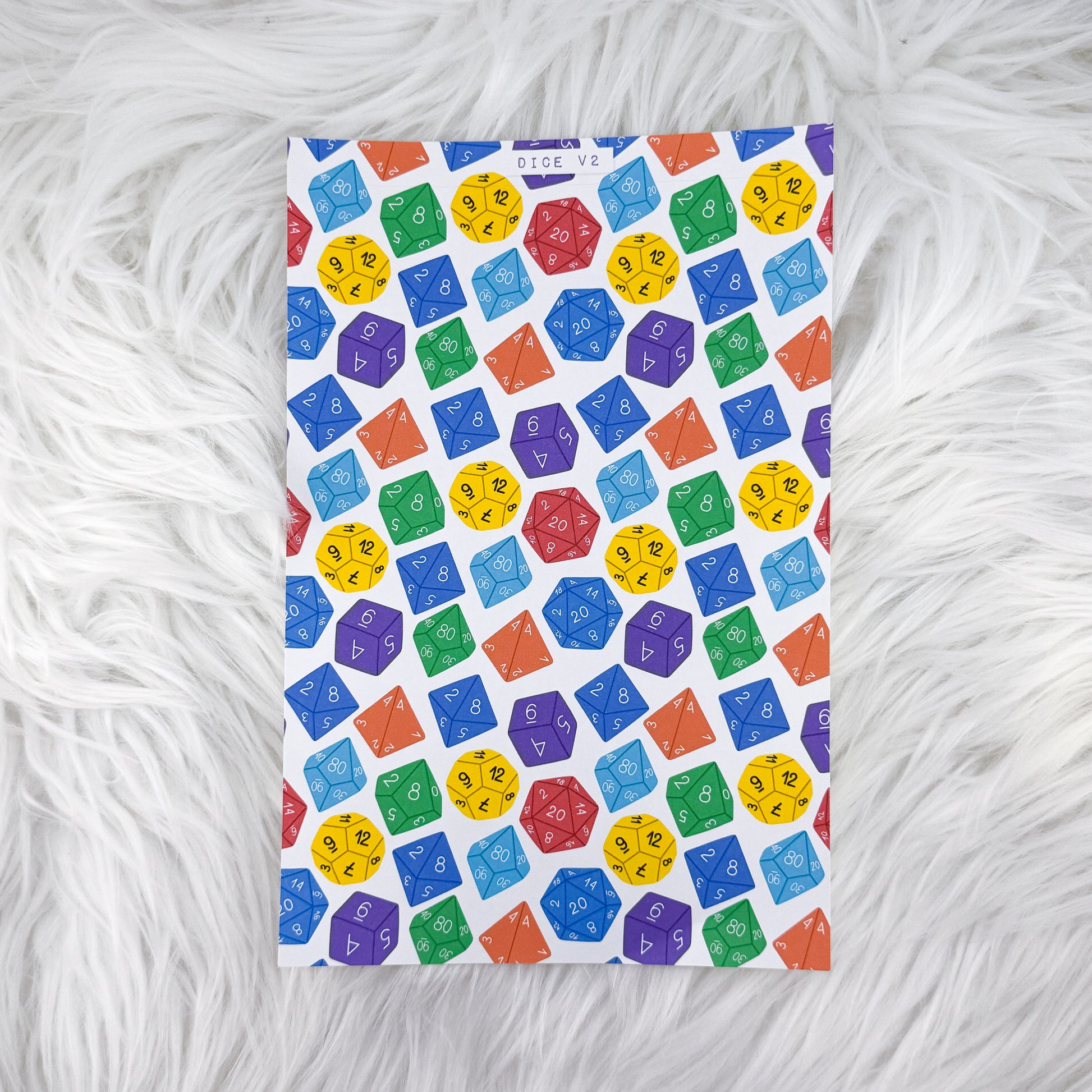 Dice V2 - A5 Matte Sticker Paper