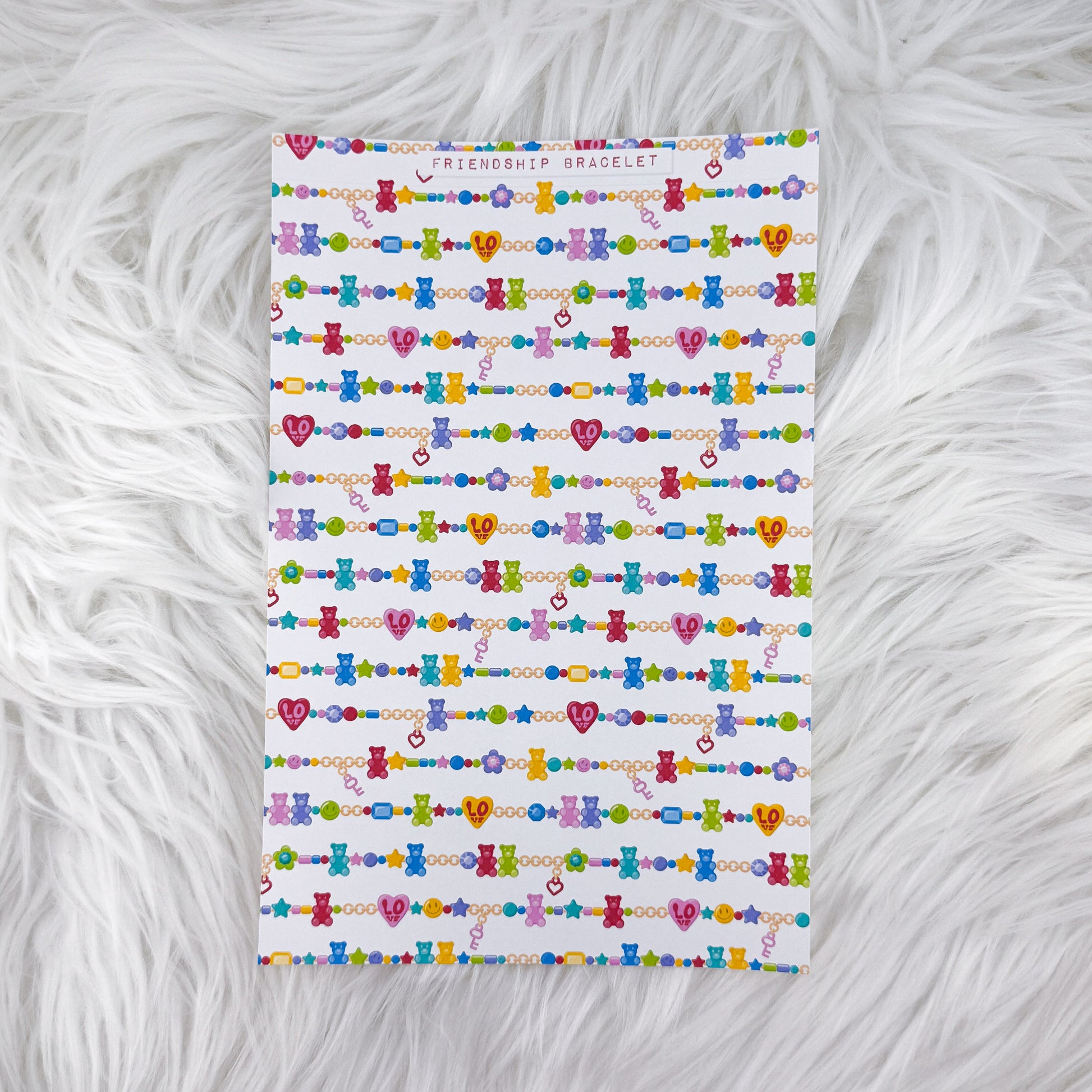 Friendship Bracelet - A5 Matte Sticker Paper
