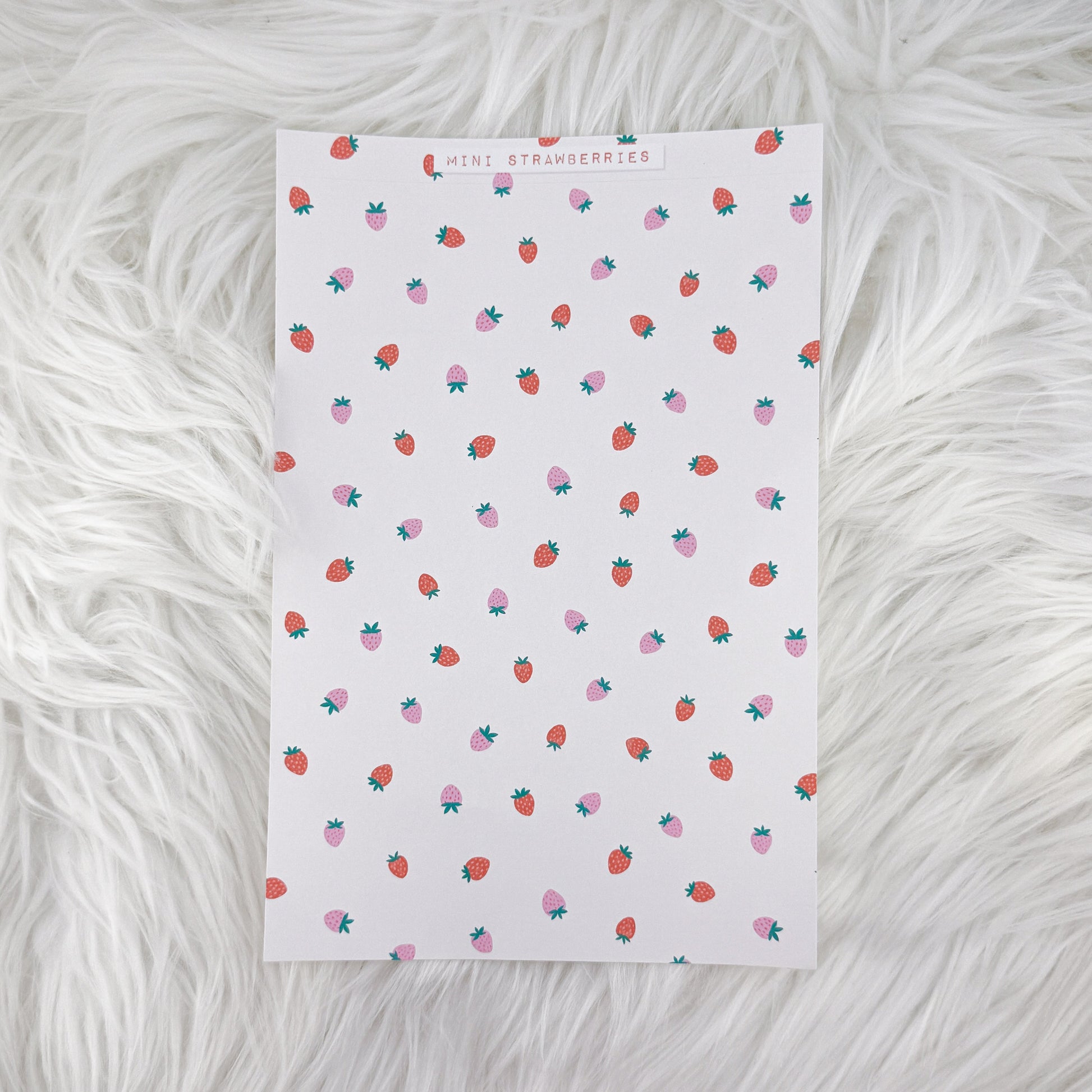 Mini Strawberries - A5 Matte Sticker Paper