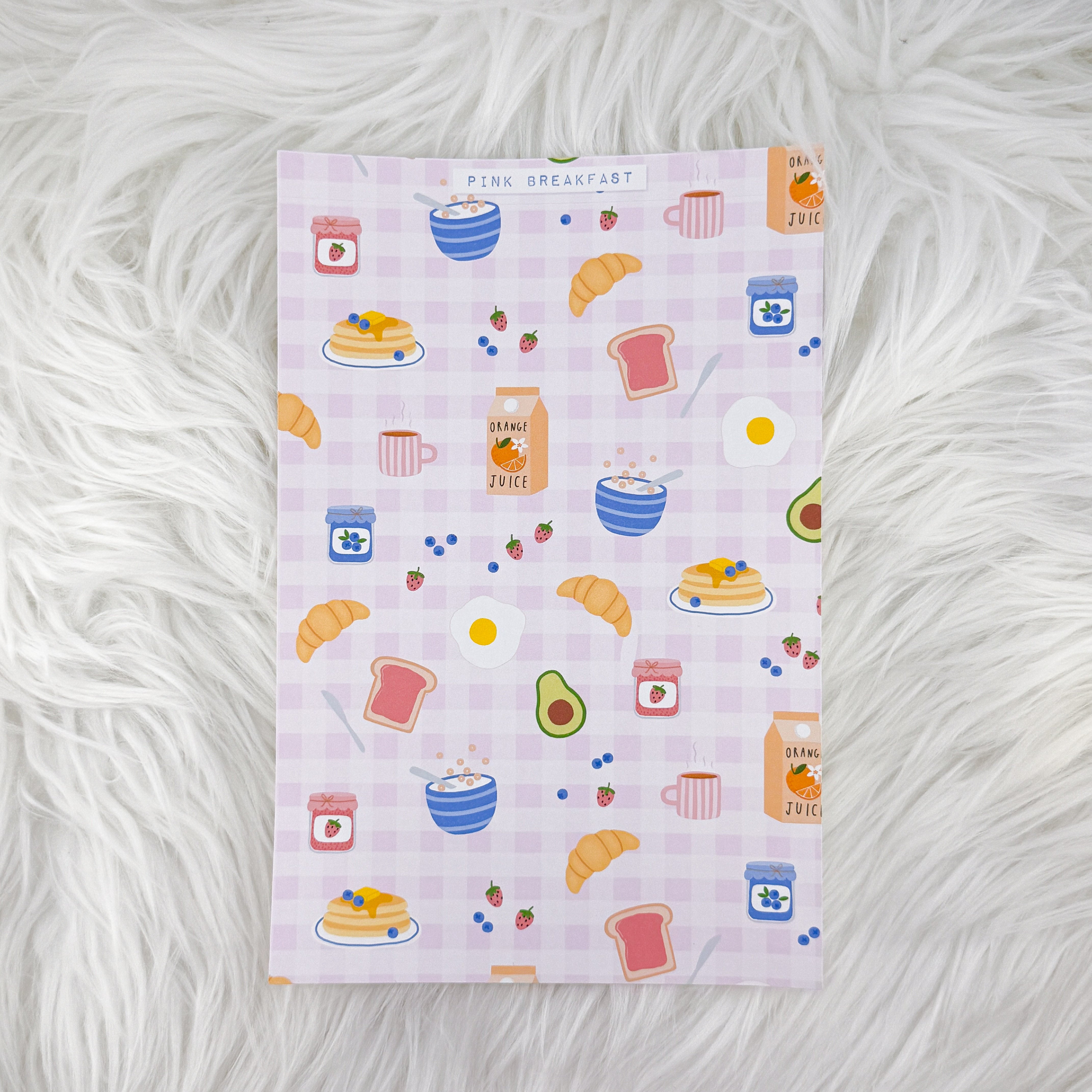 Pink Breakfast - A5 Matte Sticker Paper