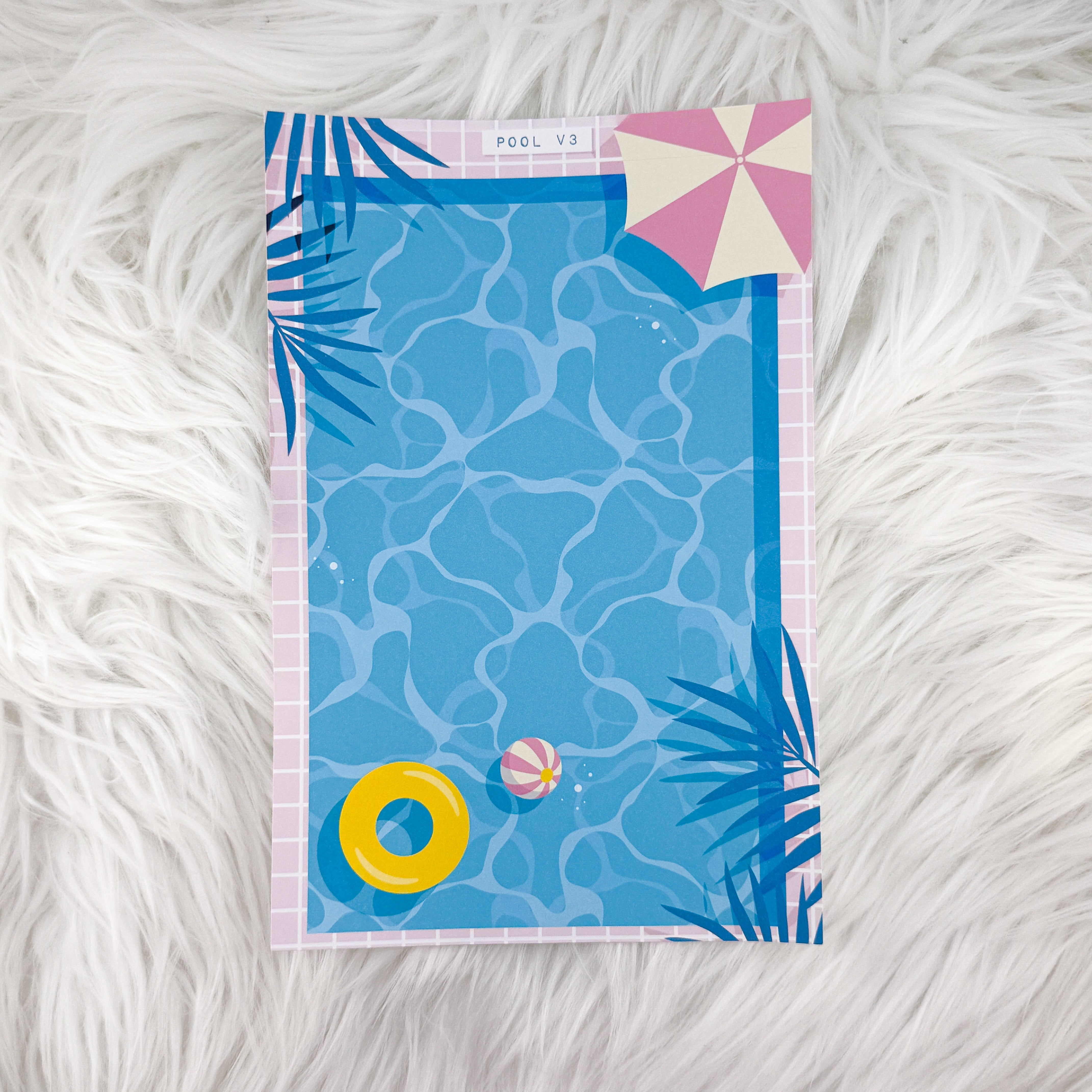 Pool V3 – Journal Backgrounds // Matte Sticker Paper – Scribble Prints Co.