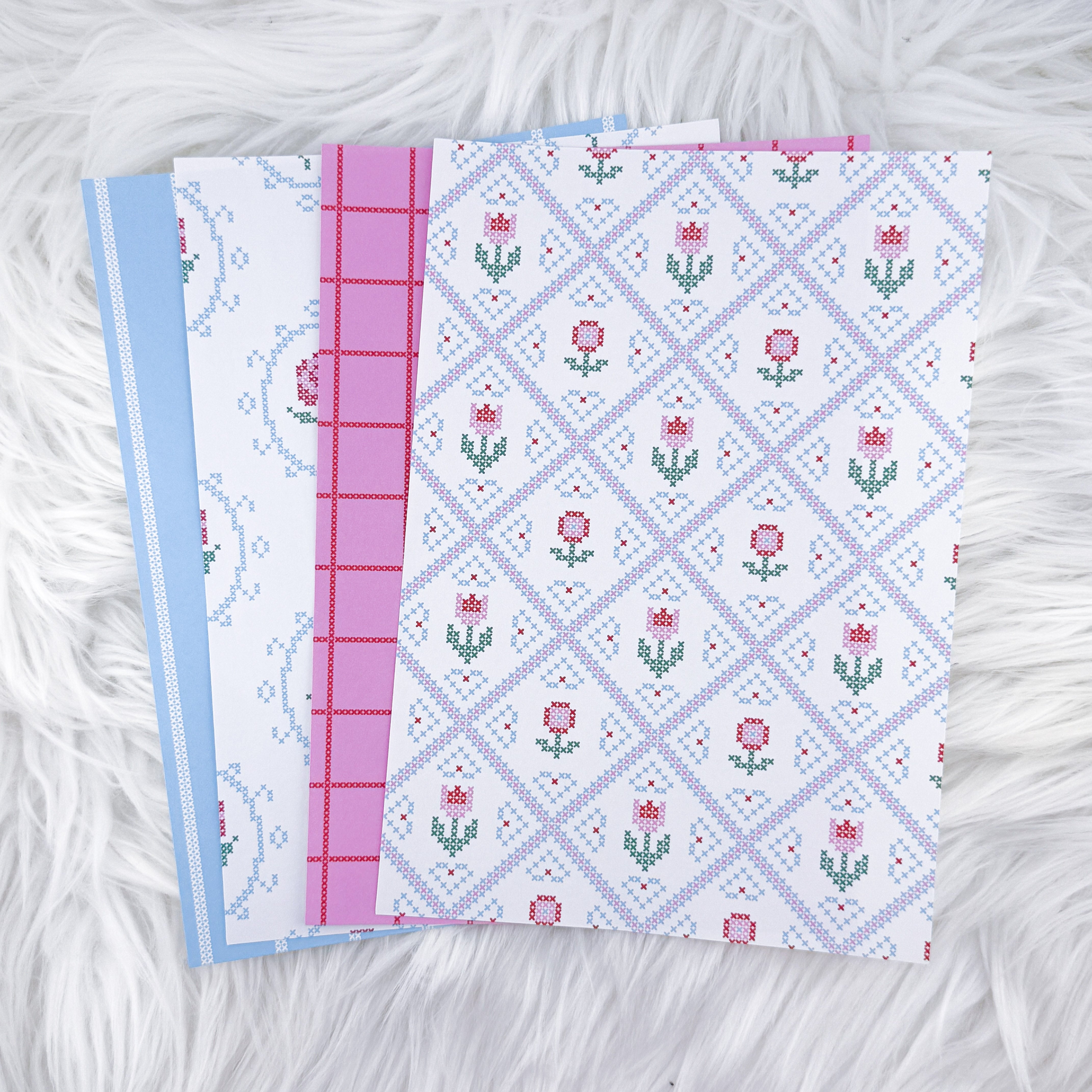 Stitch Bloom V3 - A5 Matte Sticker Paper (Set of 4)