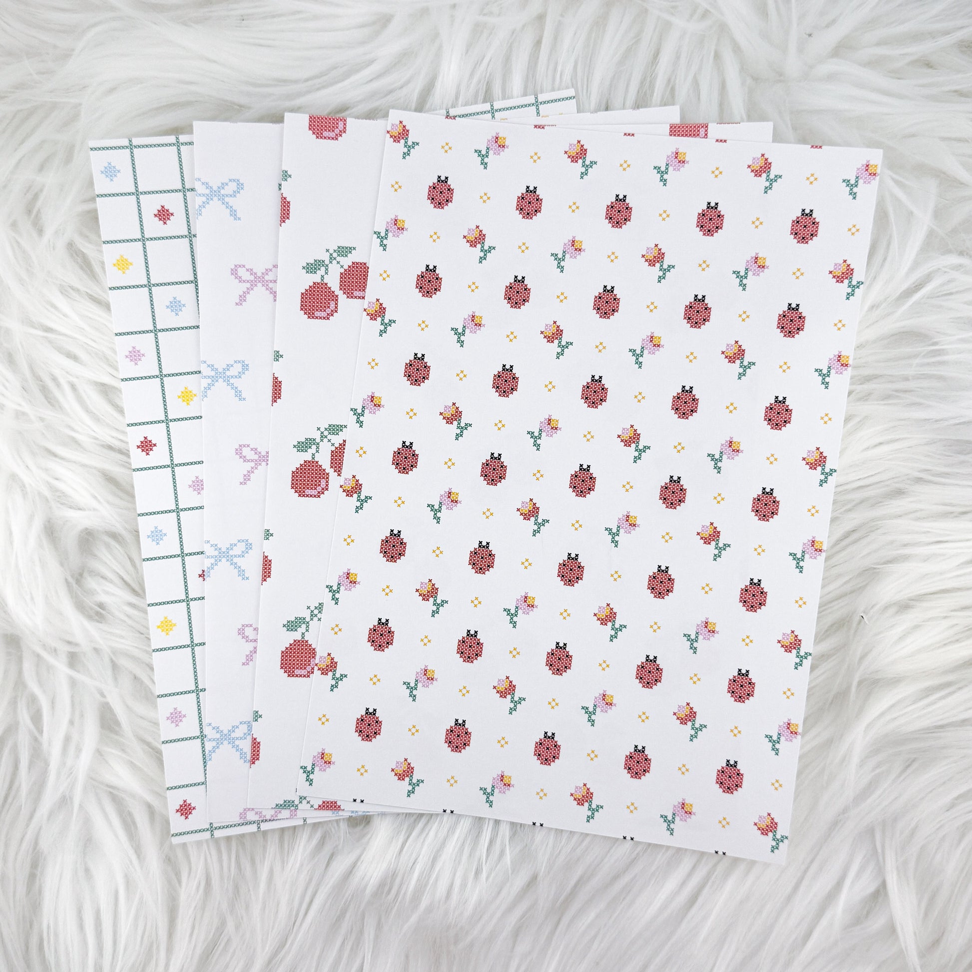 Stitch Bloom V1 - A5 Matte Sticker Paper (Set of 4)