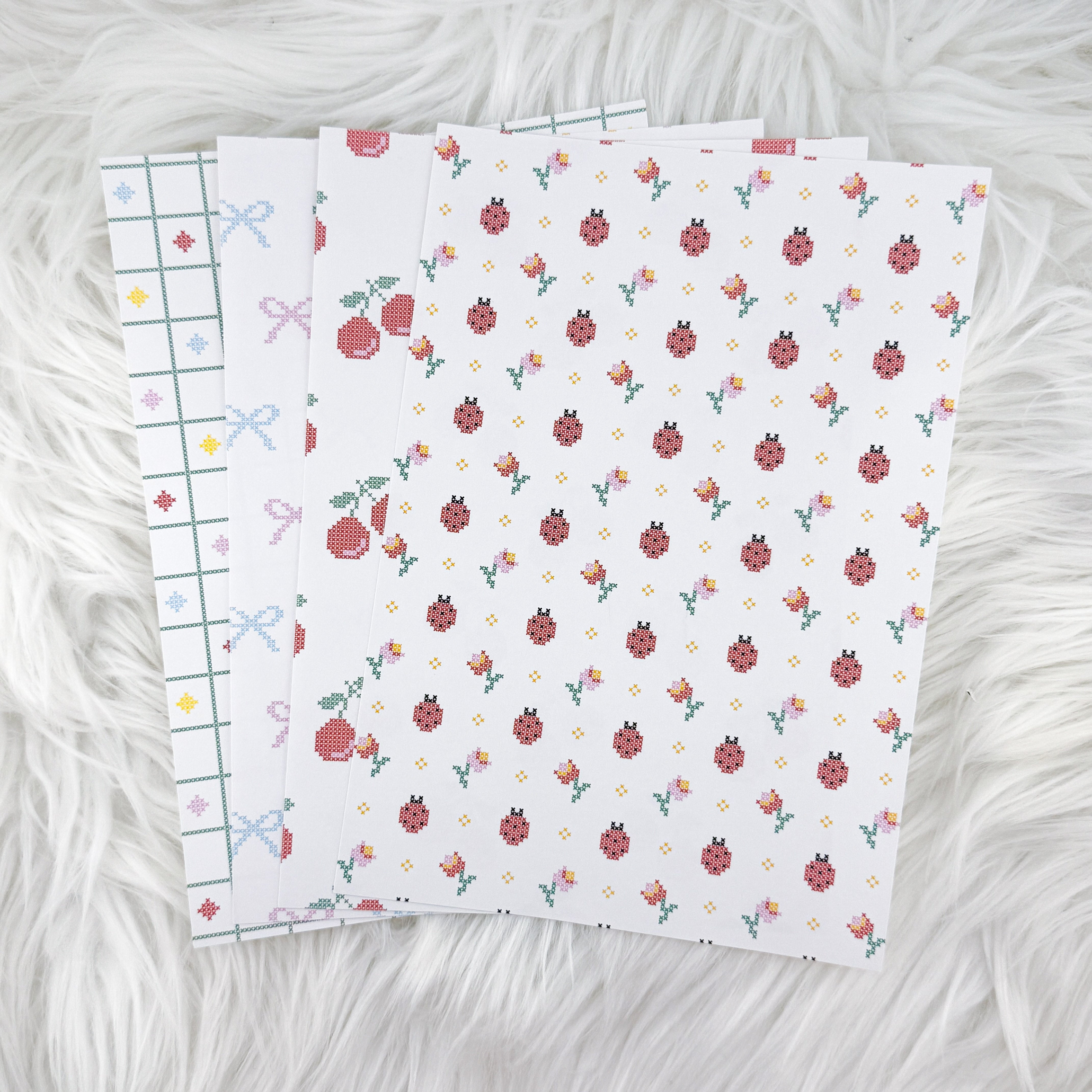 Stitch Bloom V1 - A5 Matte Sticker Paper (Set of 4)