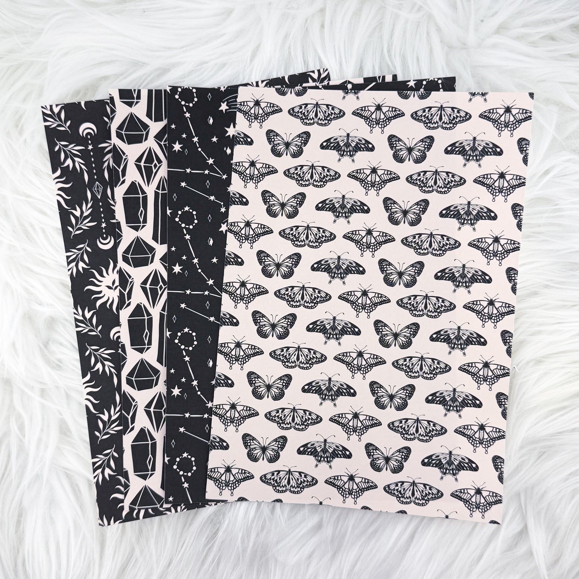 Onyx + Ivory - A5 Matte Sticker Paper (Set of 4)