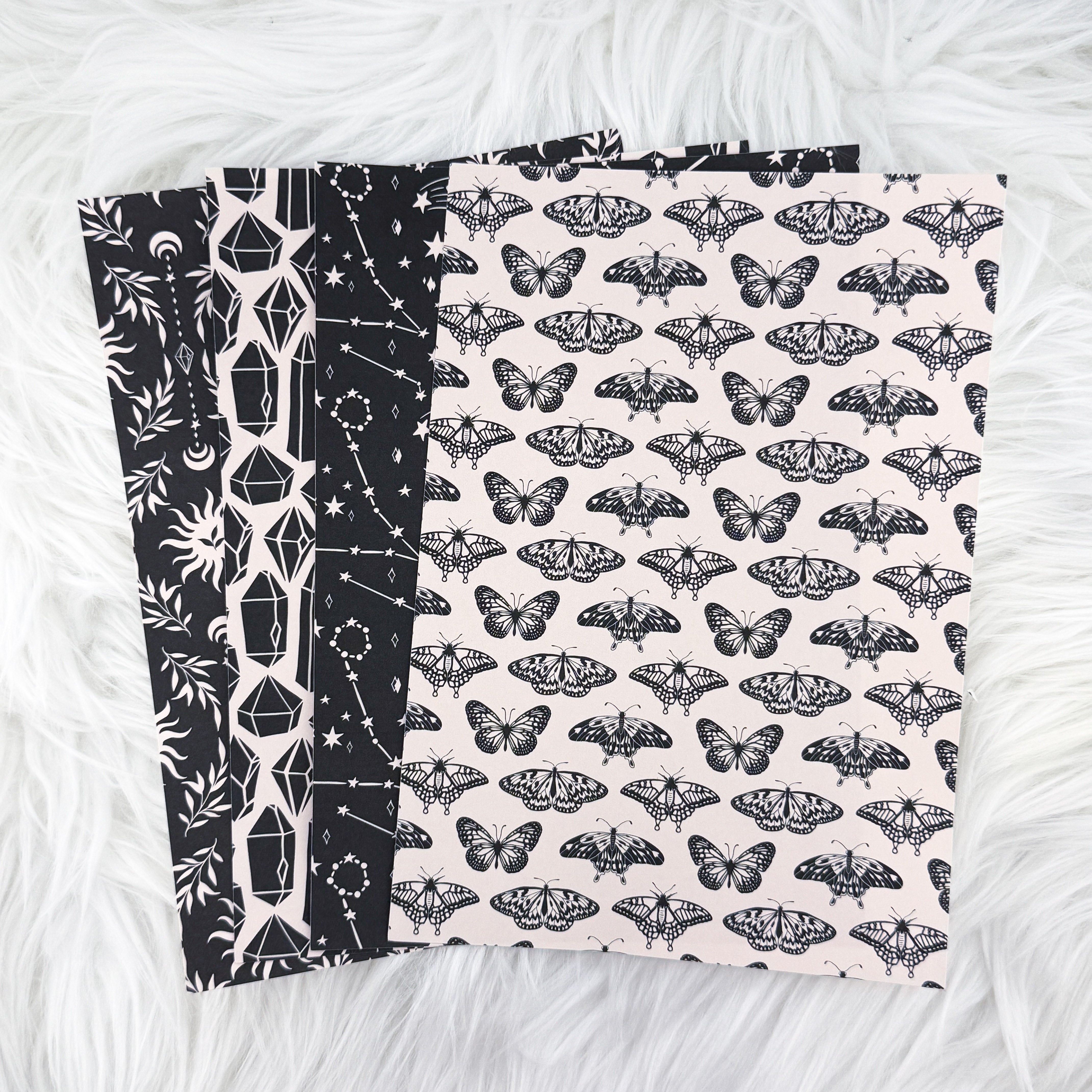 Onyx + Ivory - A5 Matte Sticker Paper (Set of 4)