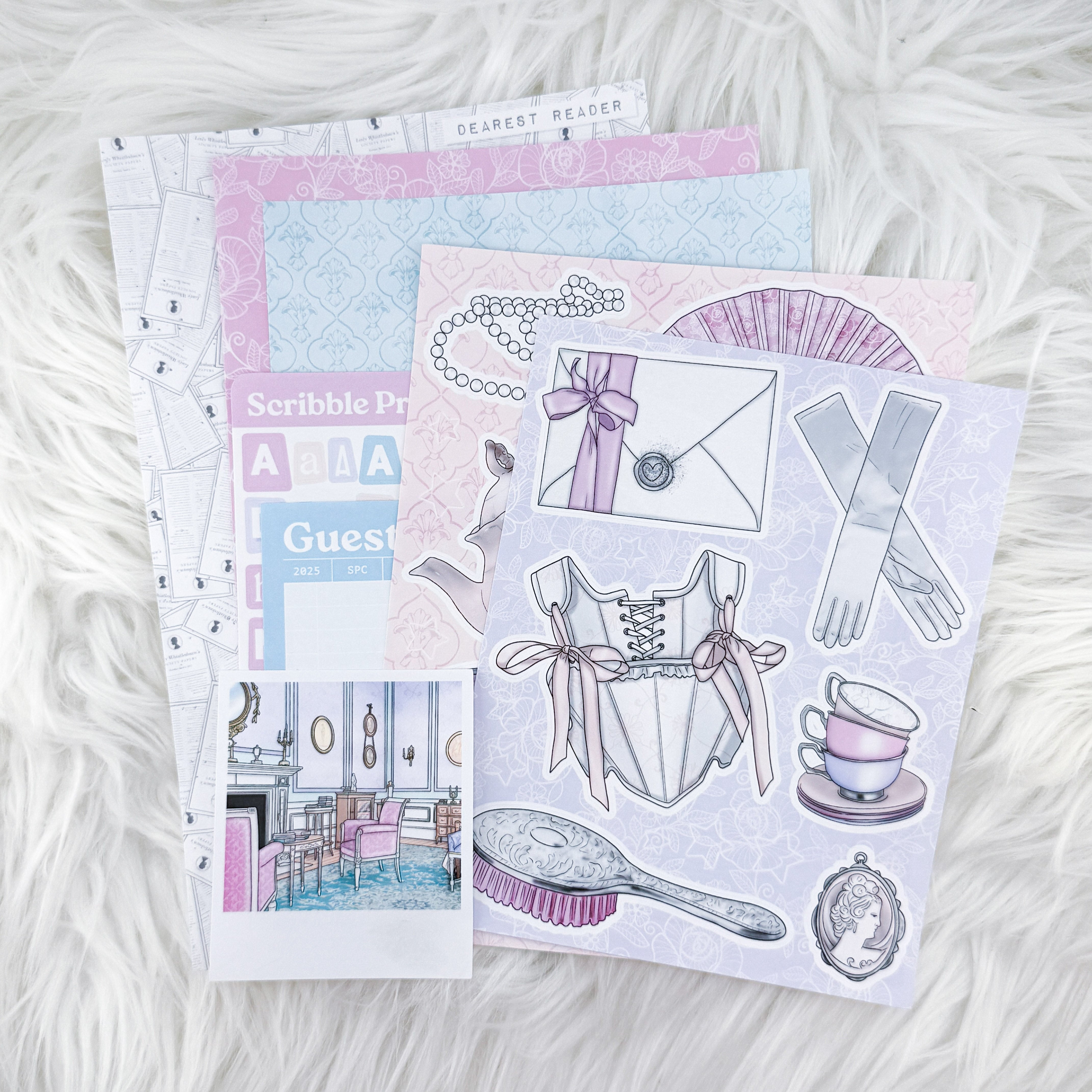 Dearest Reader – Junk Journal Collage Kit // Matte Sticker Collection