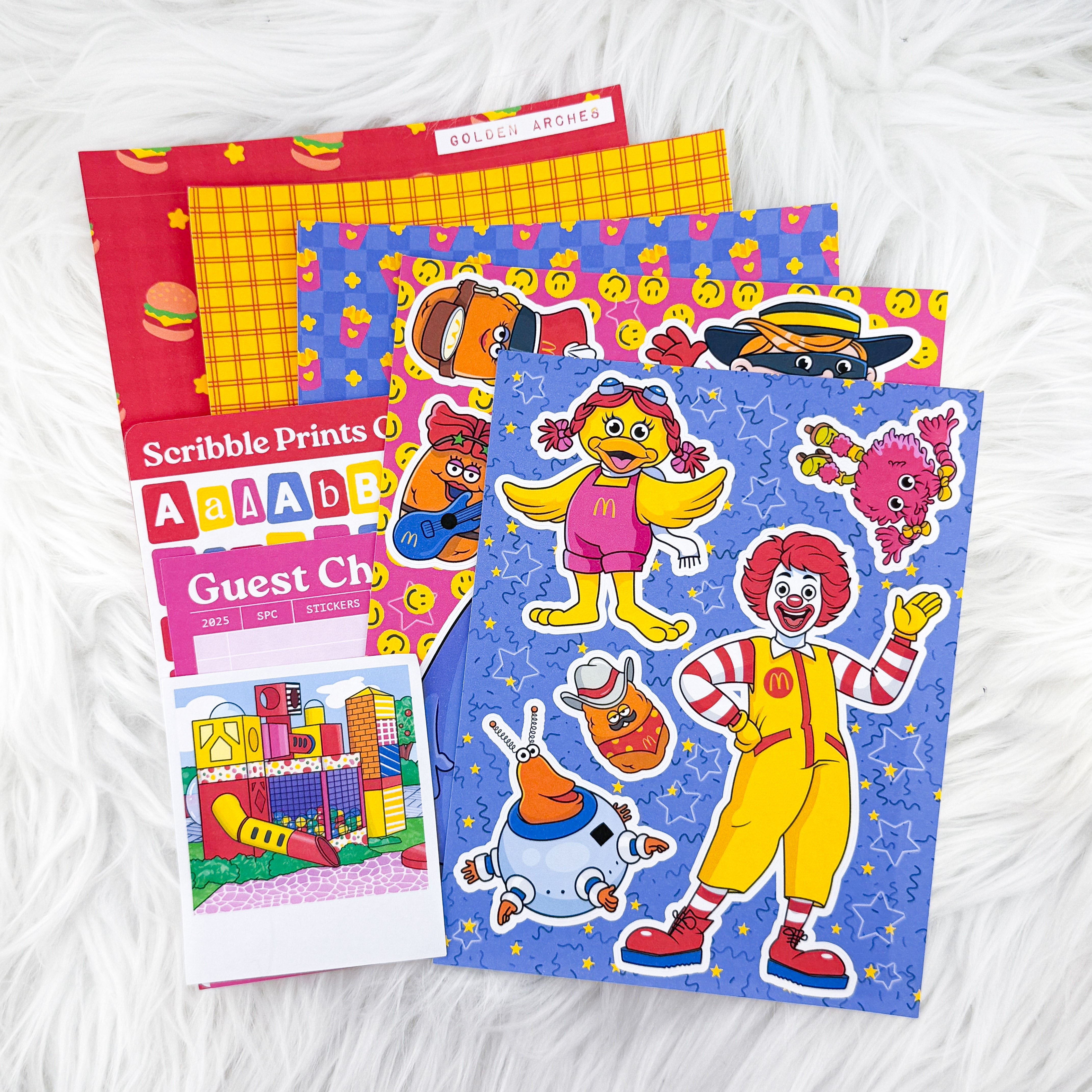 Golden Arches – Junk Journal Collage Kit // Matte Sticker Collection