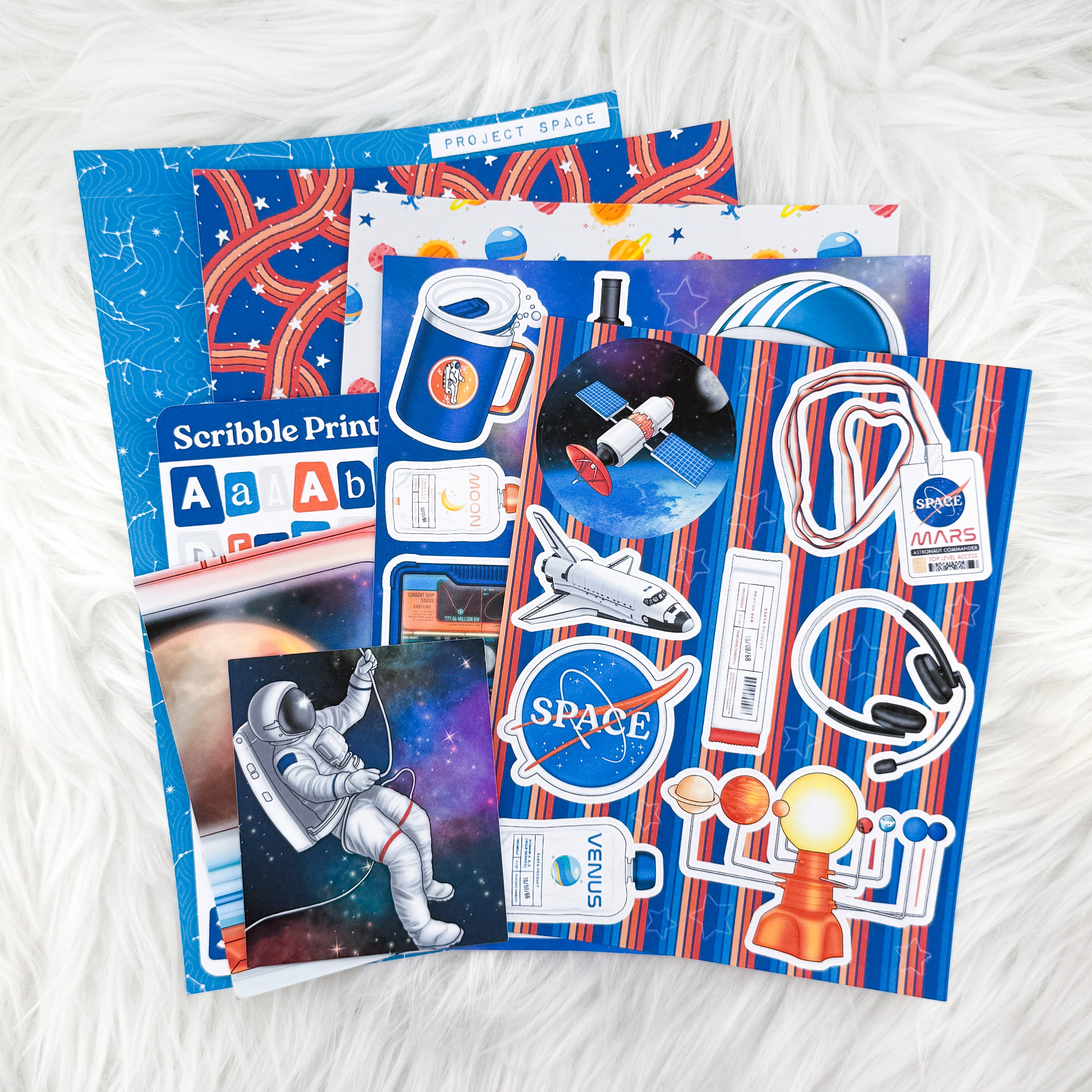 Project Space – Junk Journal Collage Kit // Matte Sticker Collection