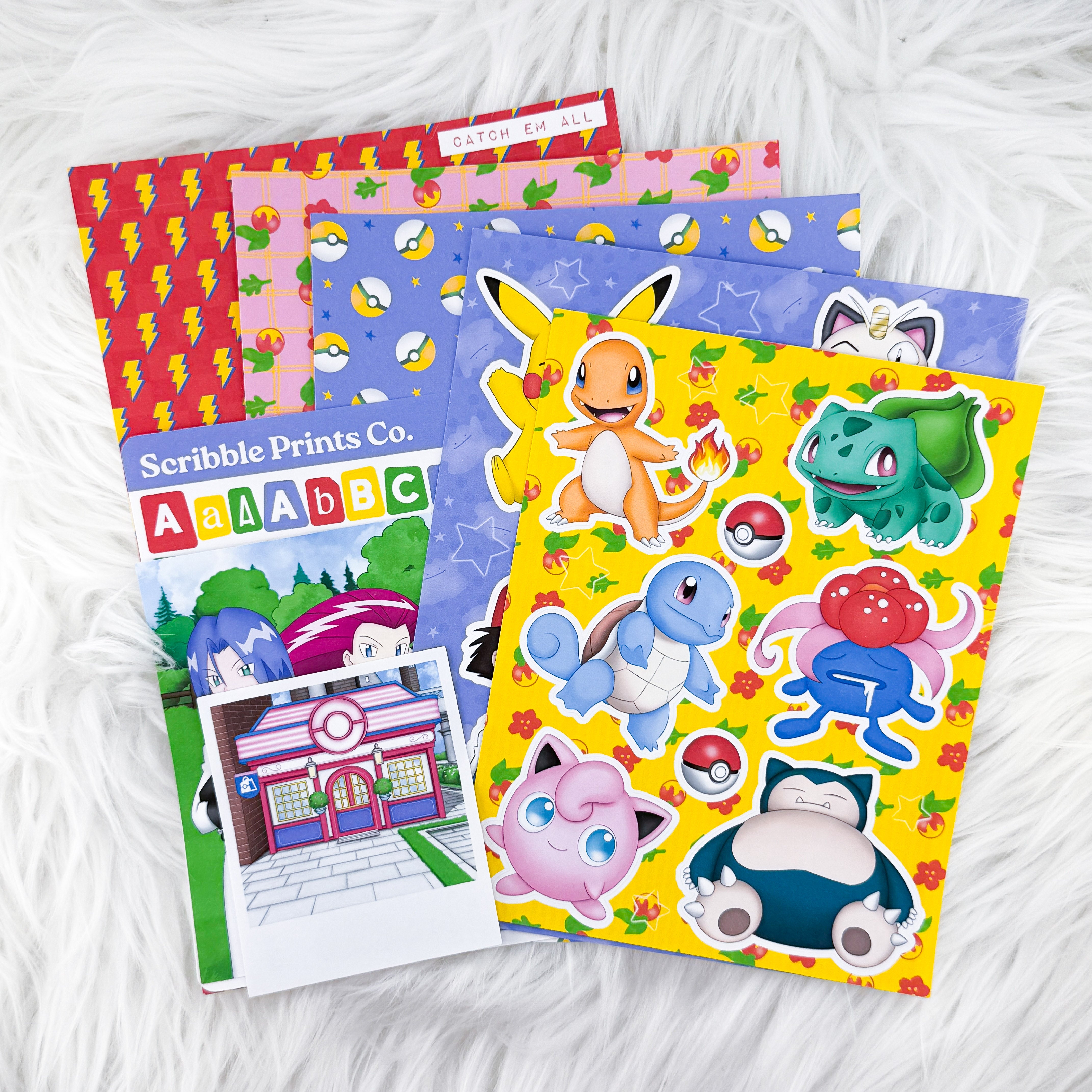 Catch Em All – Junk Journal Collage Kit // Matte Sticker Collection