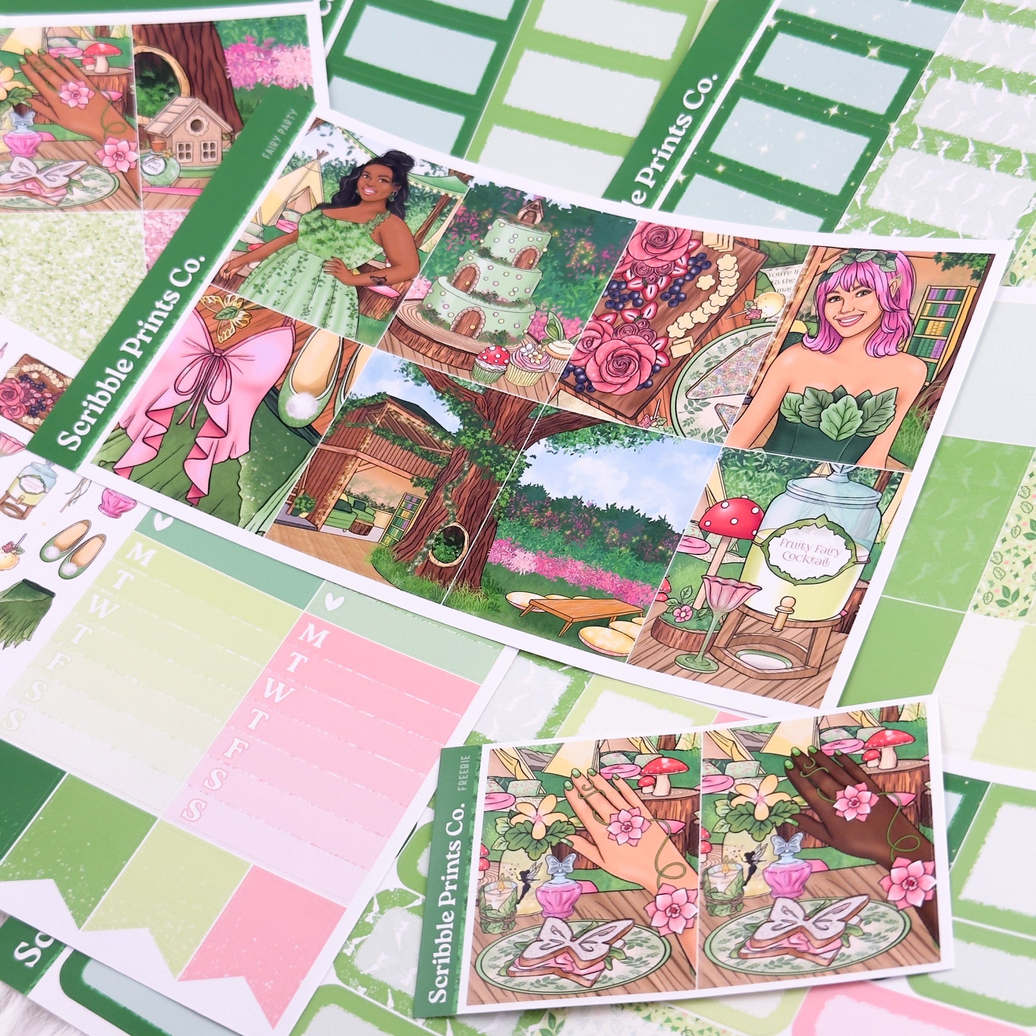 Fairy Party – Glossy Weekly Planner Kit