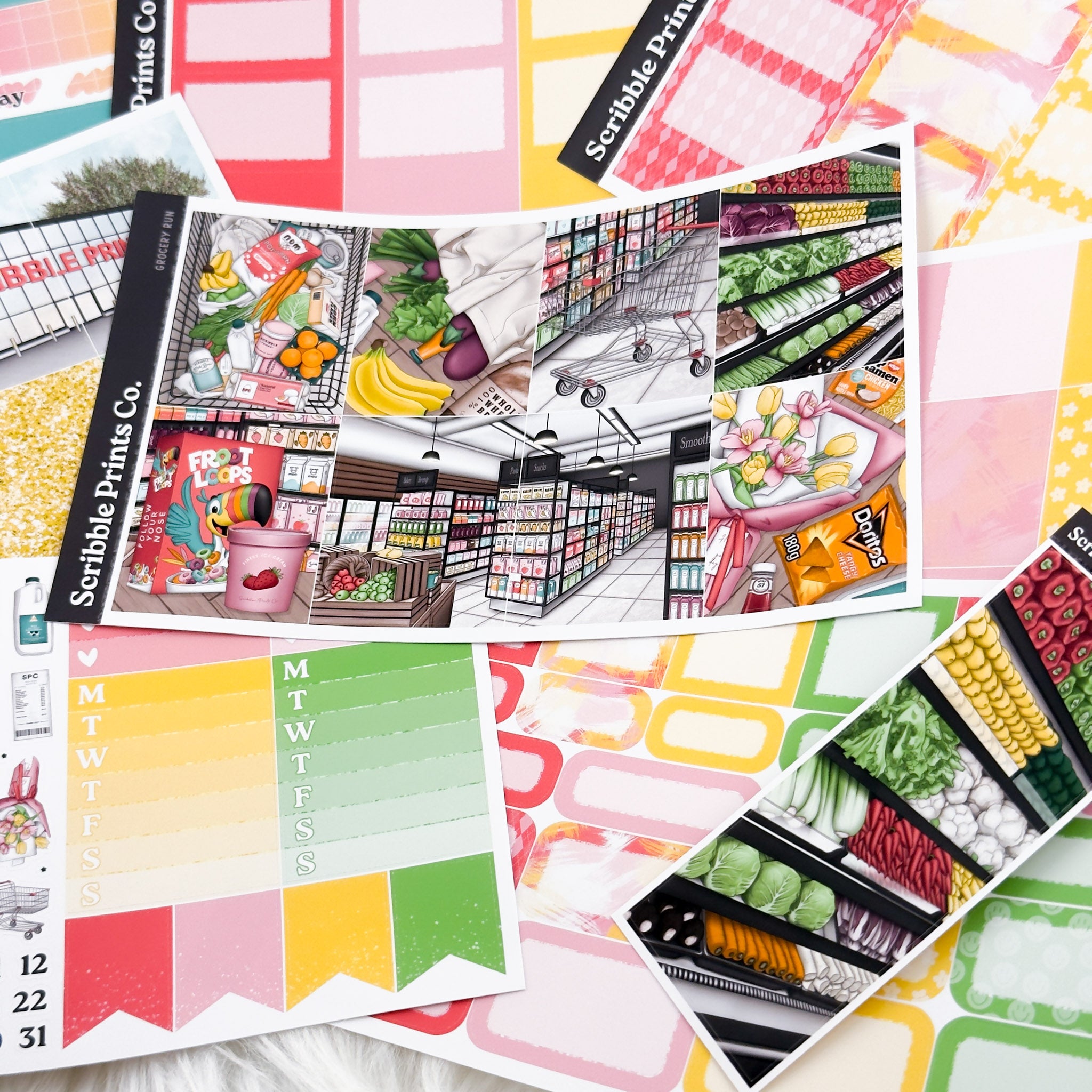 Grocery Run – Glossy Weekly Planner Kit