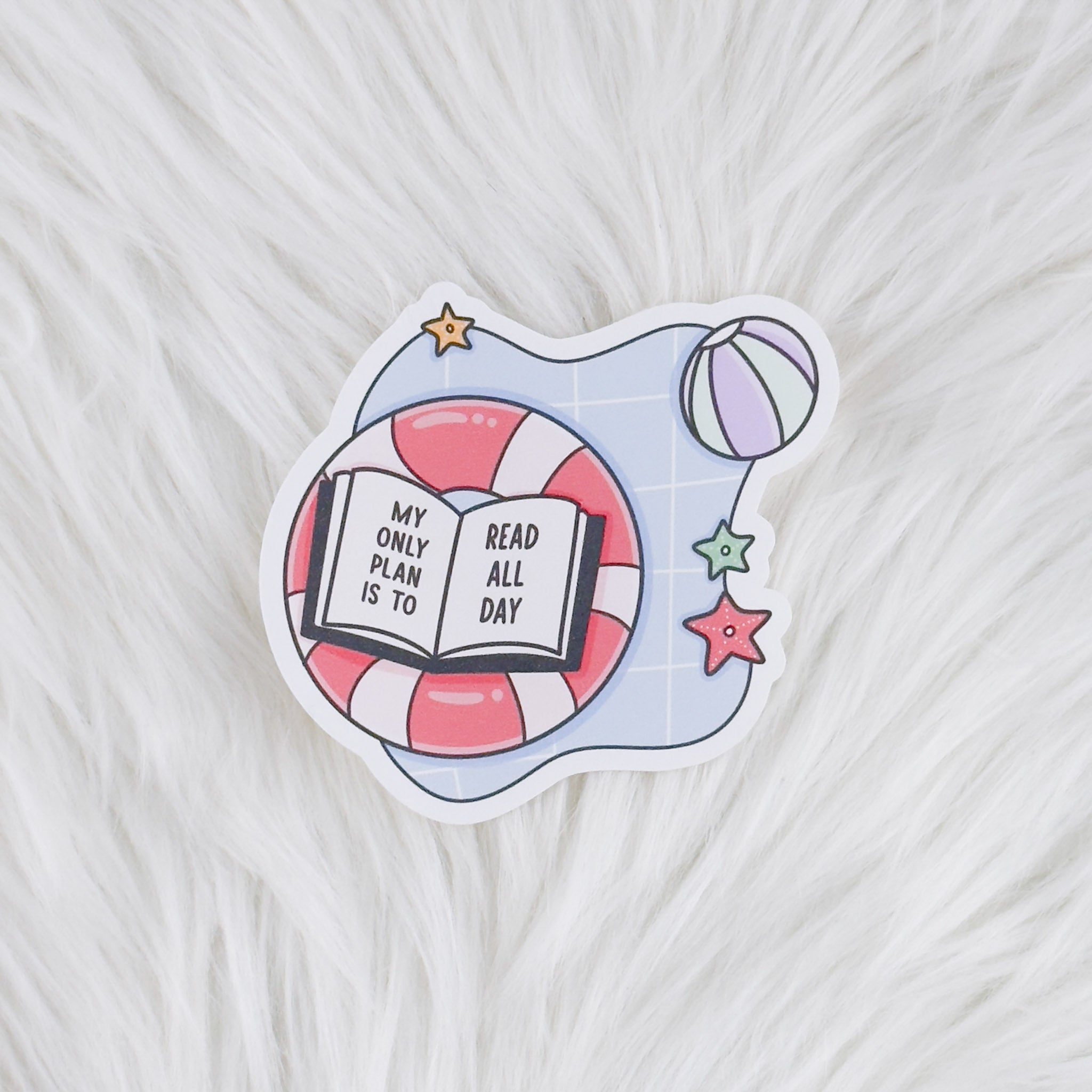 Summer Reading Plans // Large Matte Deco Sticker for Journals