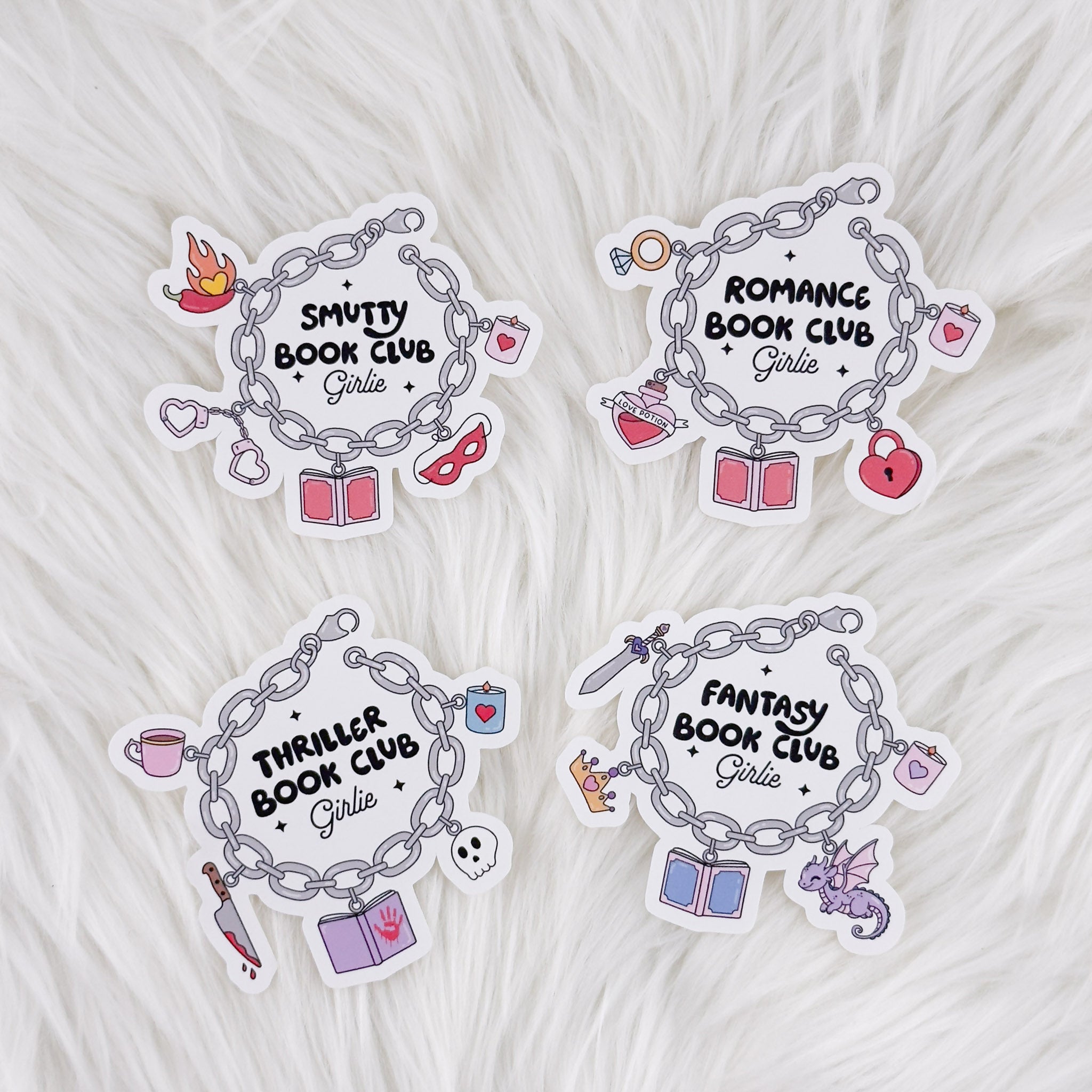 Club Girlie Bracelet // Large Matte Deco Sticker for Journals