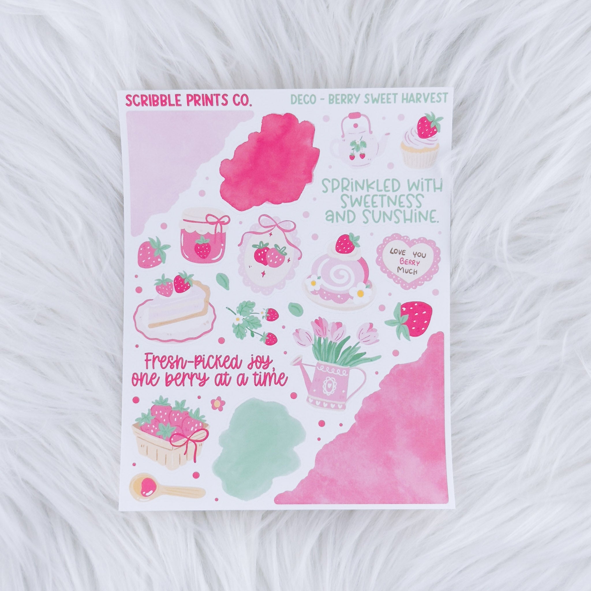 Berry Sweet Harvest – Deco // Matte Journal Stickers