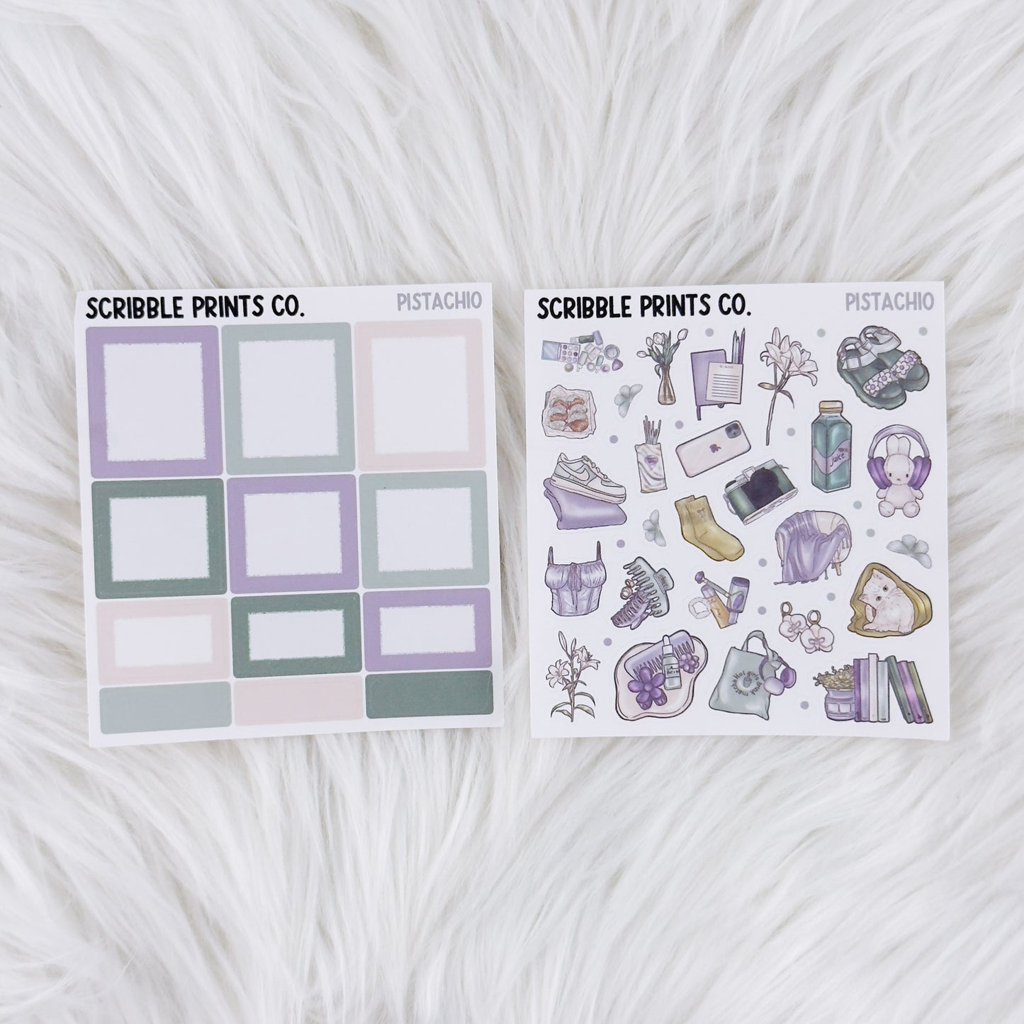 Pistachio – Matte Hobonichi Cousin Weekly Sticker Kit
