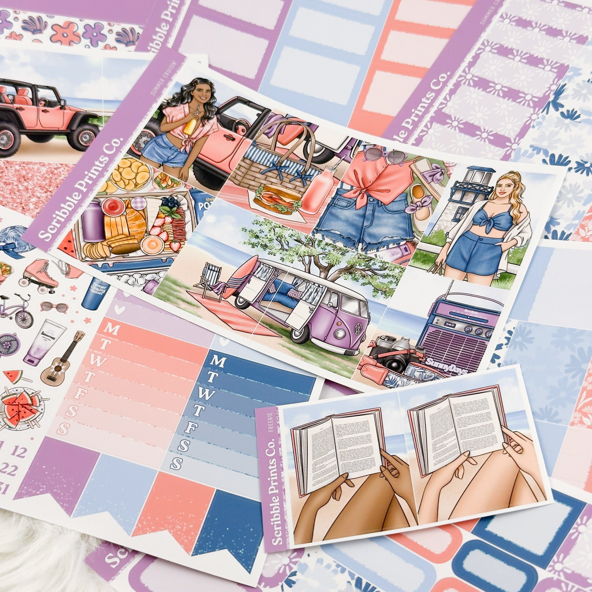 Summer Cruisin' – Glossy Weekly Planner Kit
