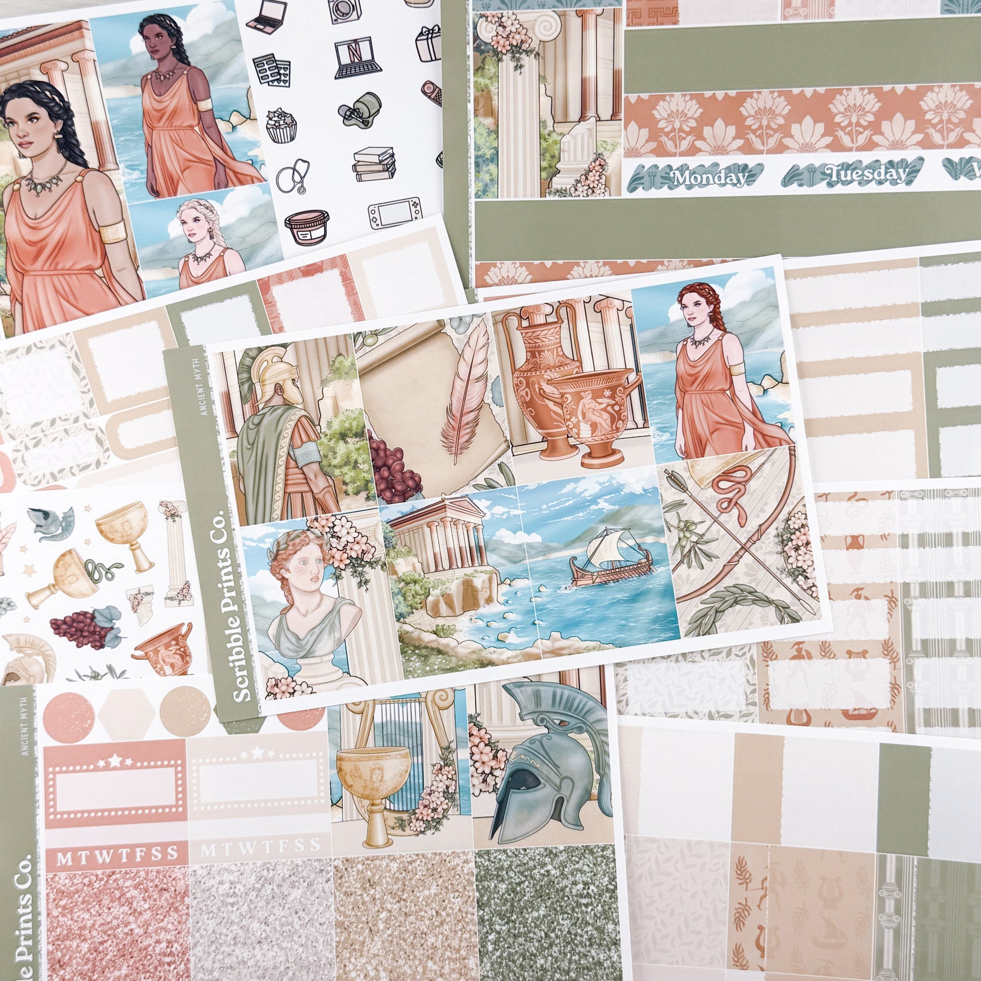 Ancient Myth – Glossy Weekly Planner Kit