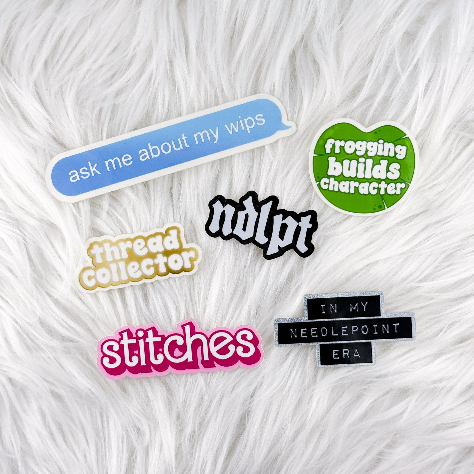 Needlepoint - Waterproof Vinyl Stickers