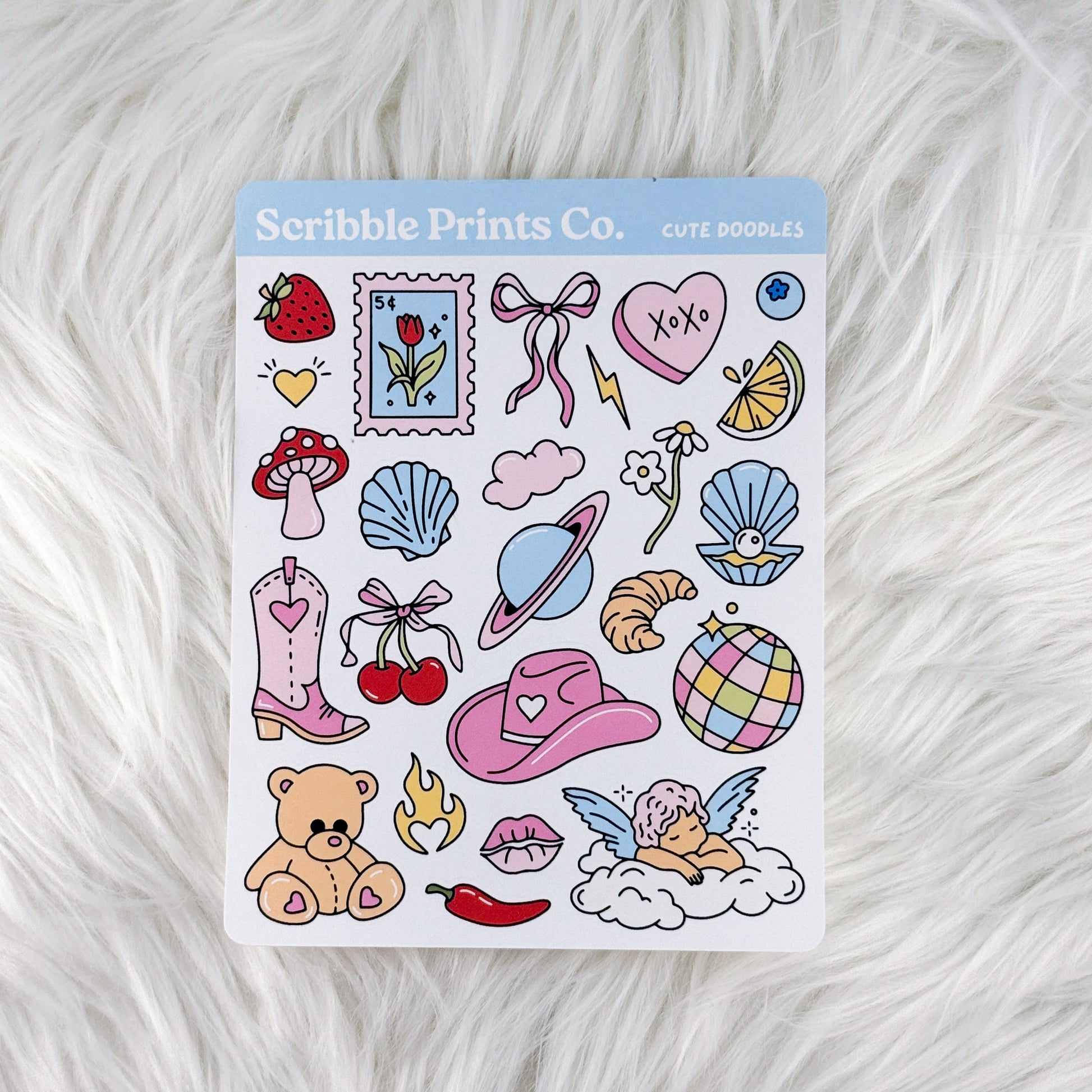 Cute Doodles – Deco // Matte Journal Stickers