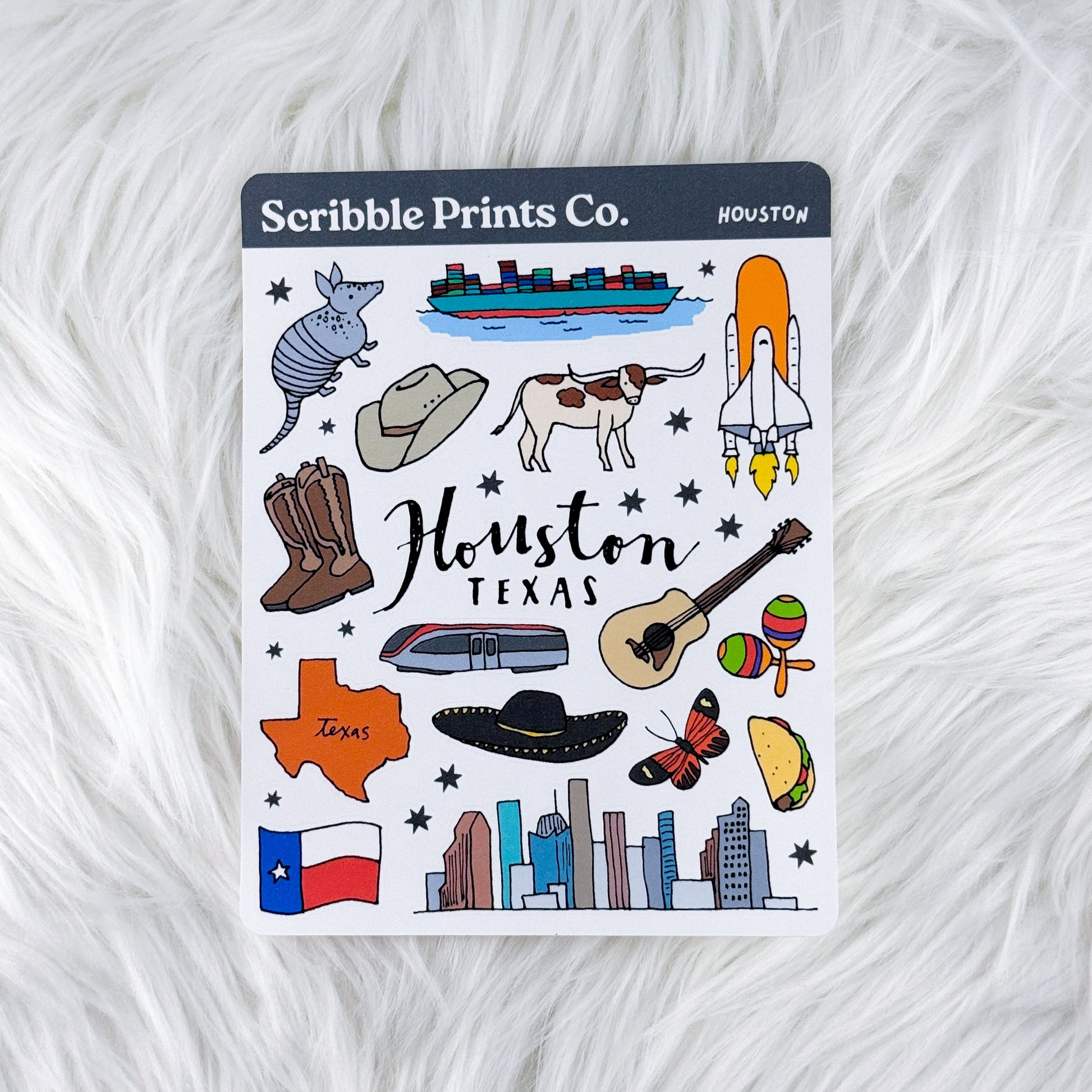 Houston – Deco // Matte Journal Stickers