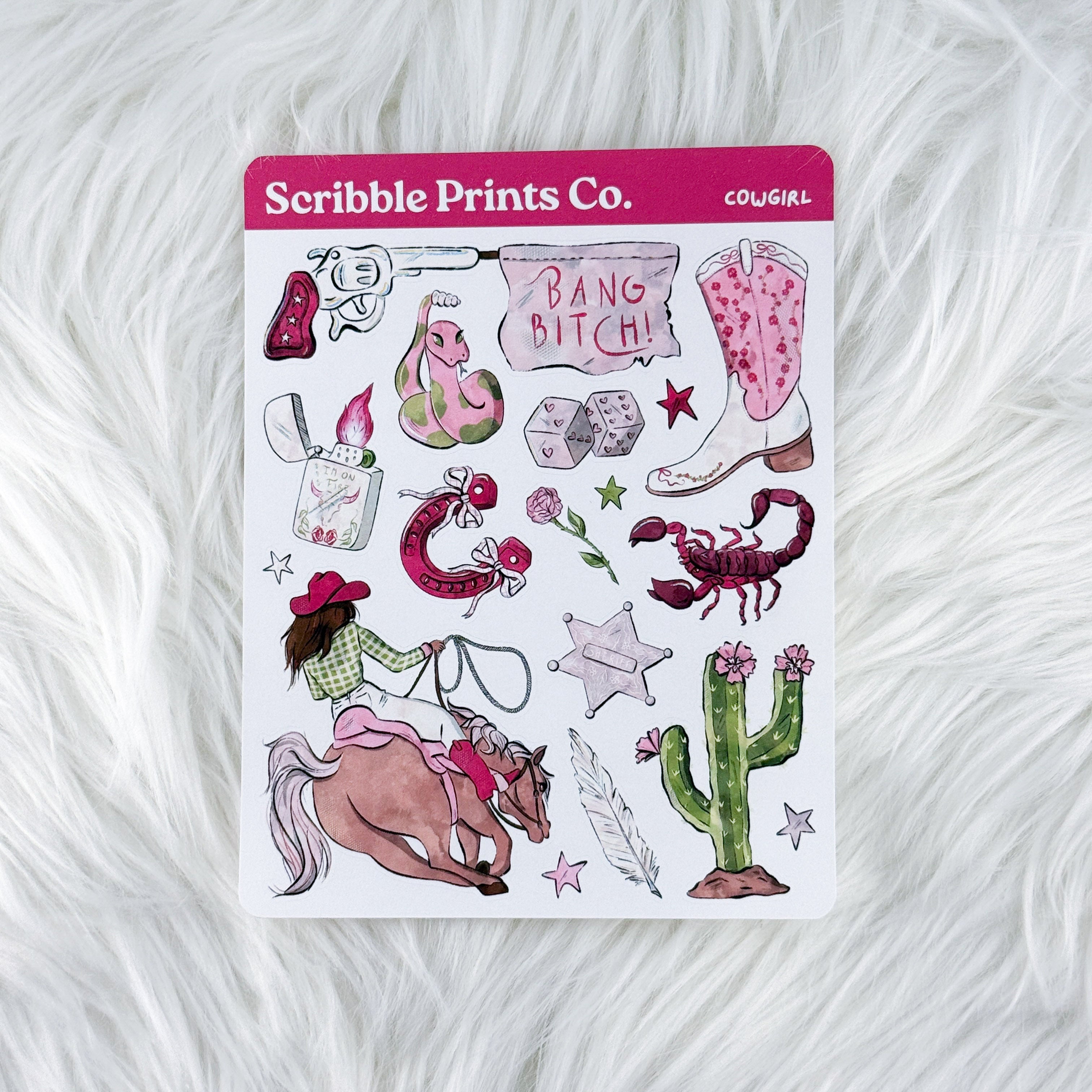 Cowgirl – Deco // Matte Journal Stickers