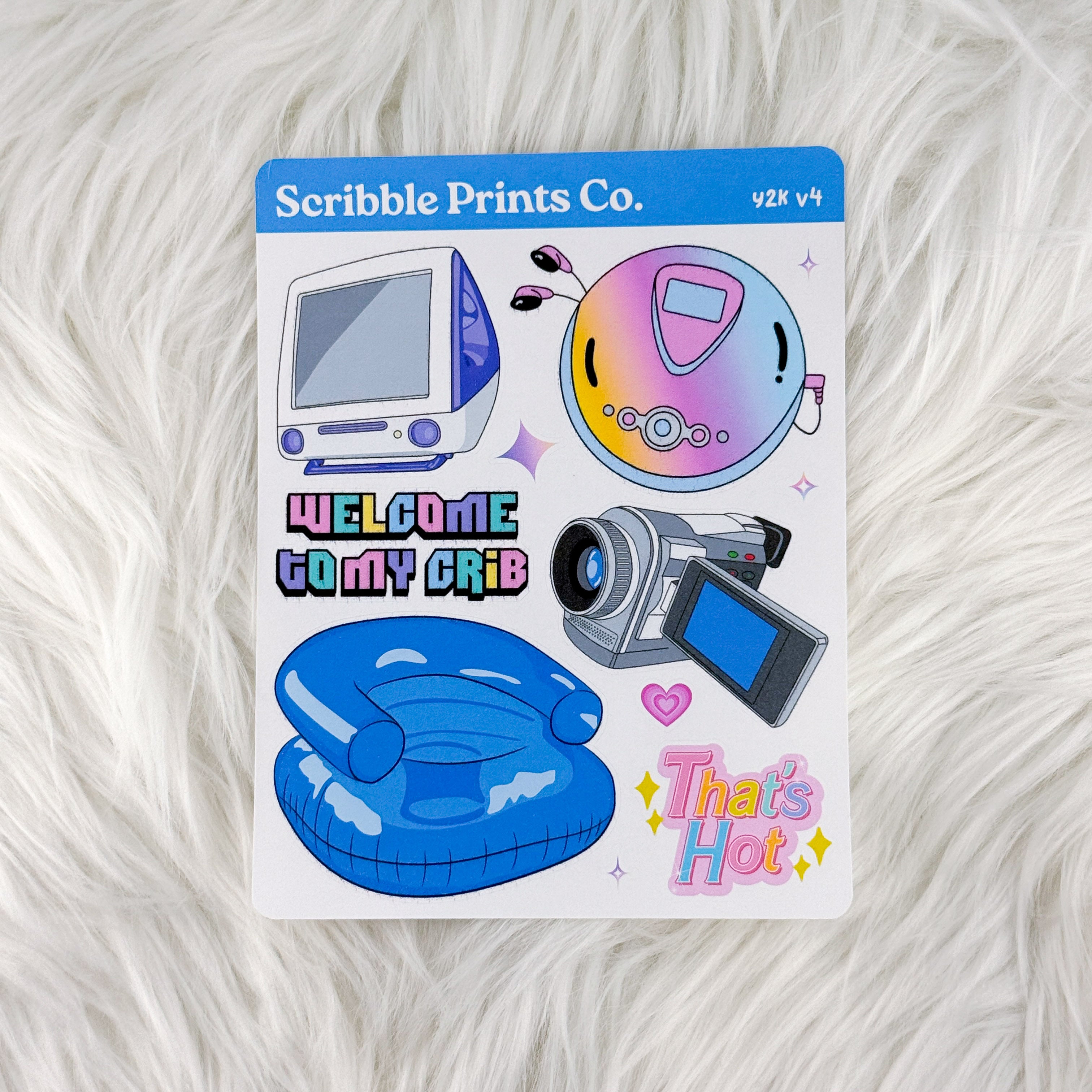 Y2k V4 – Deco // Matte Journal Stickers