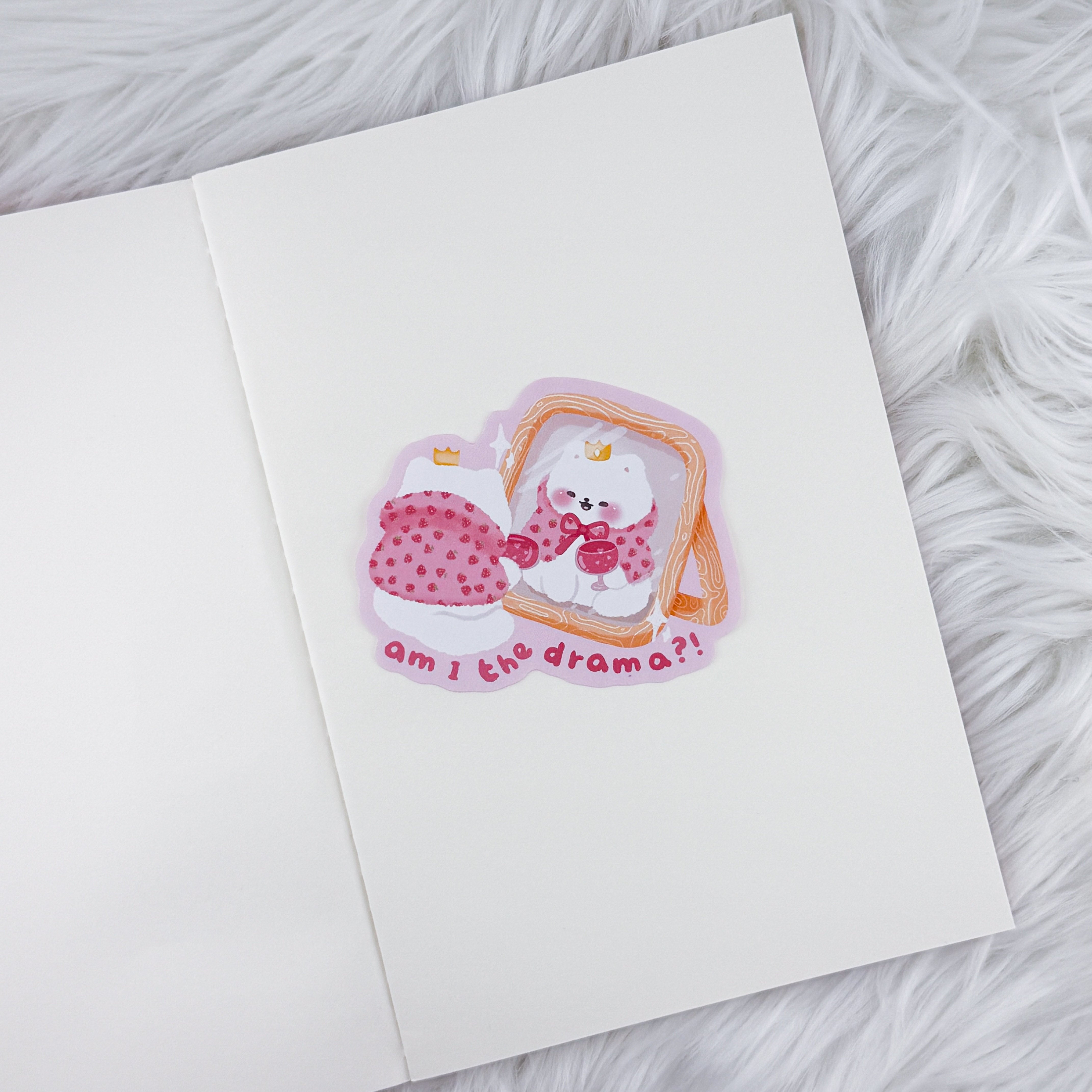 Am I The Drama?! // Large Matte Deco Sticker for Journals