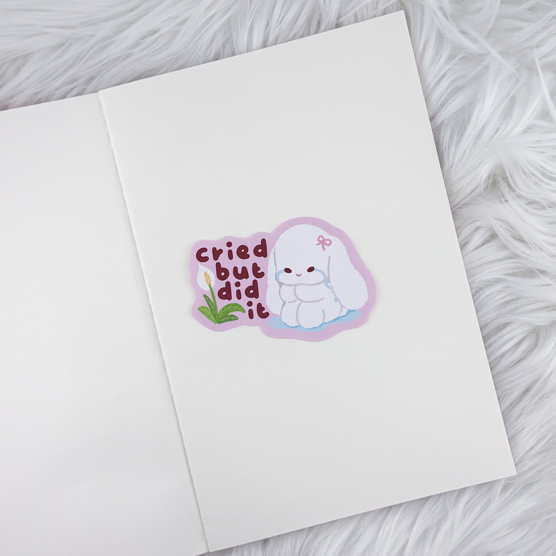 Cried But Did It – Journal Deco // Matte Sticker