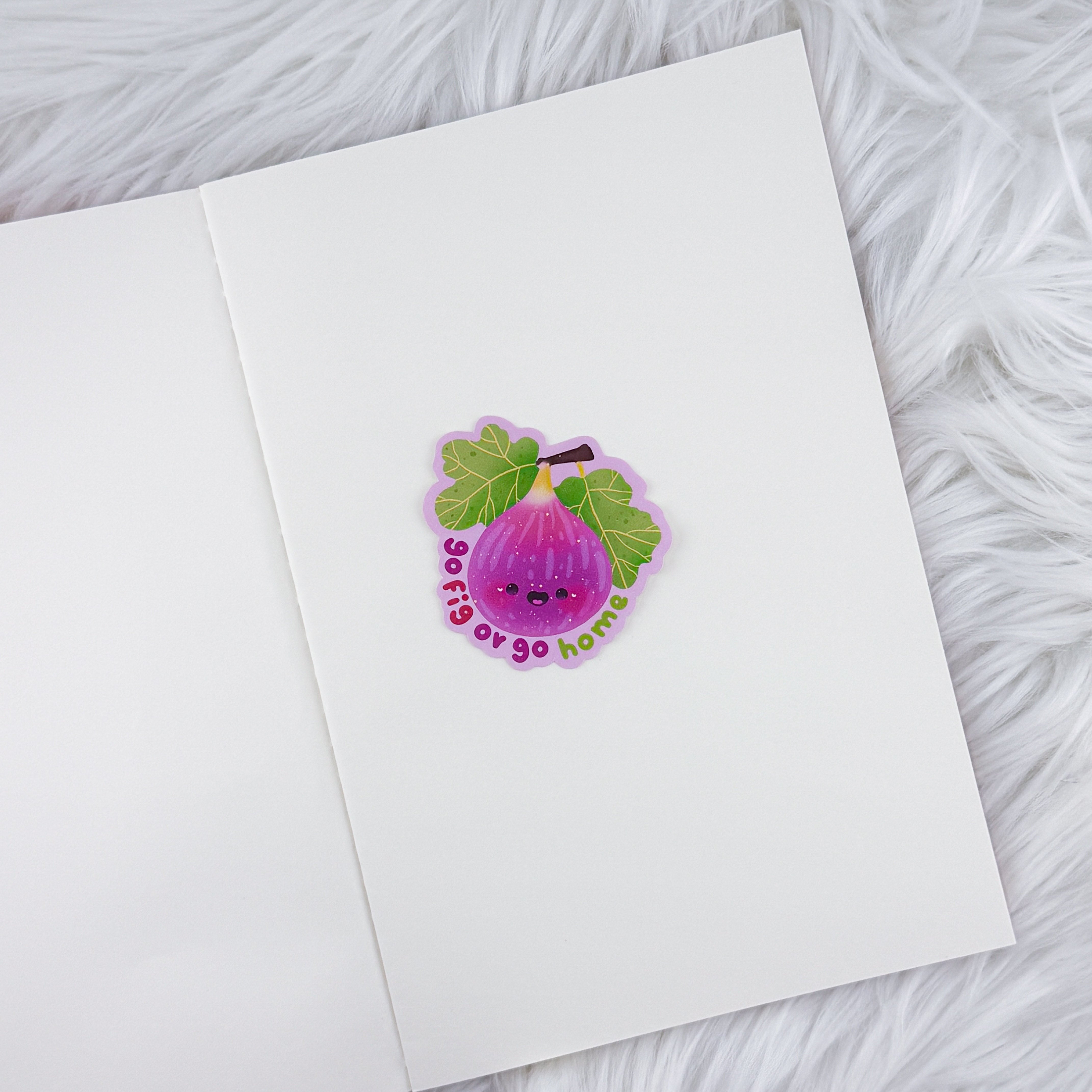 Go Fig // Large Matte Deco Sticker for Journals