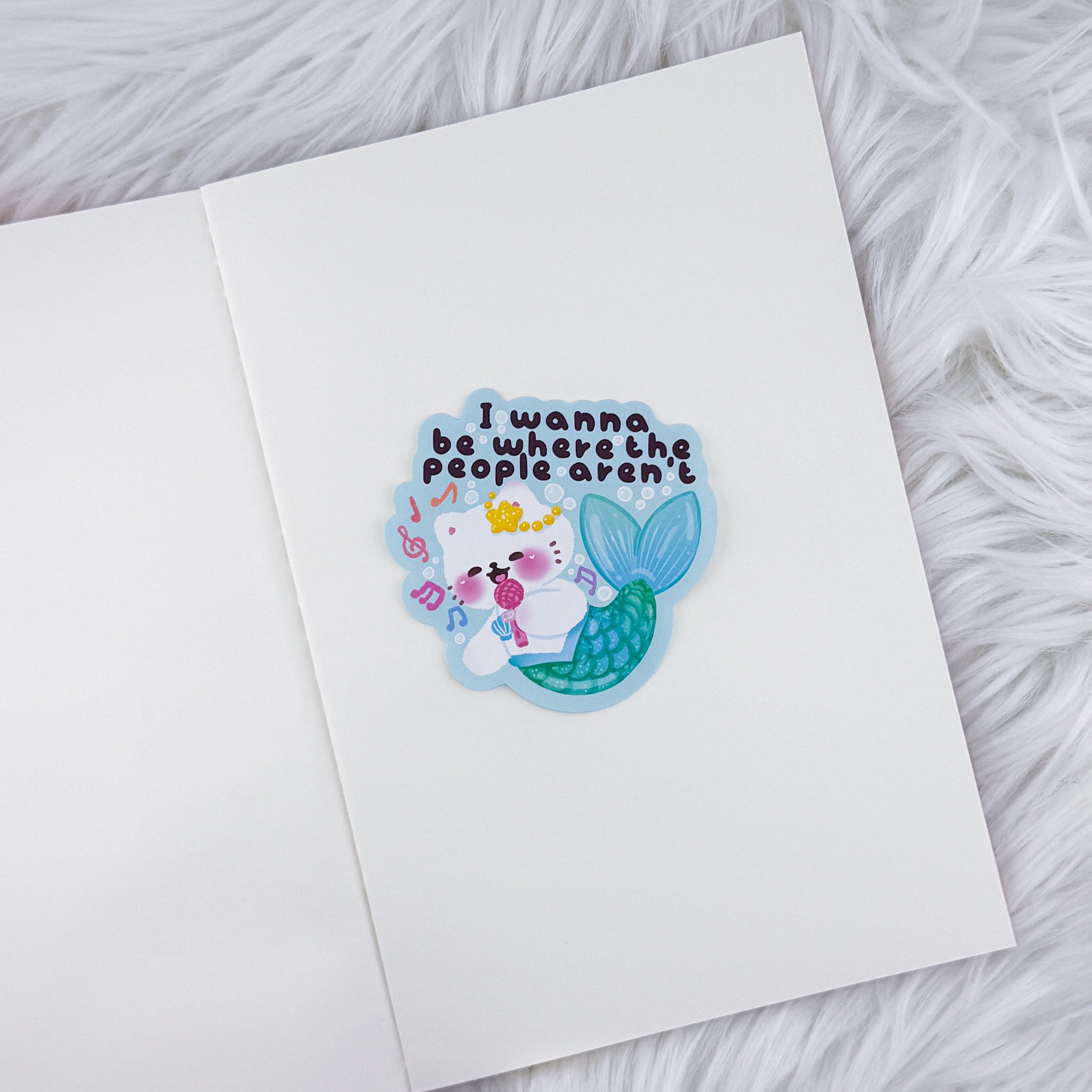 I Wanna Be // Large Matte Deco Sticker for Journals