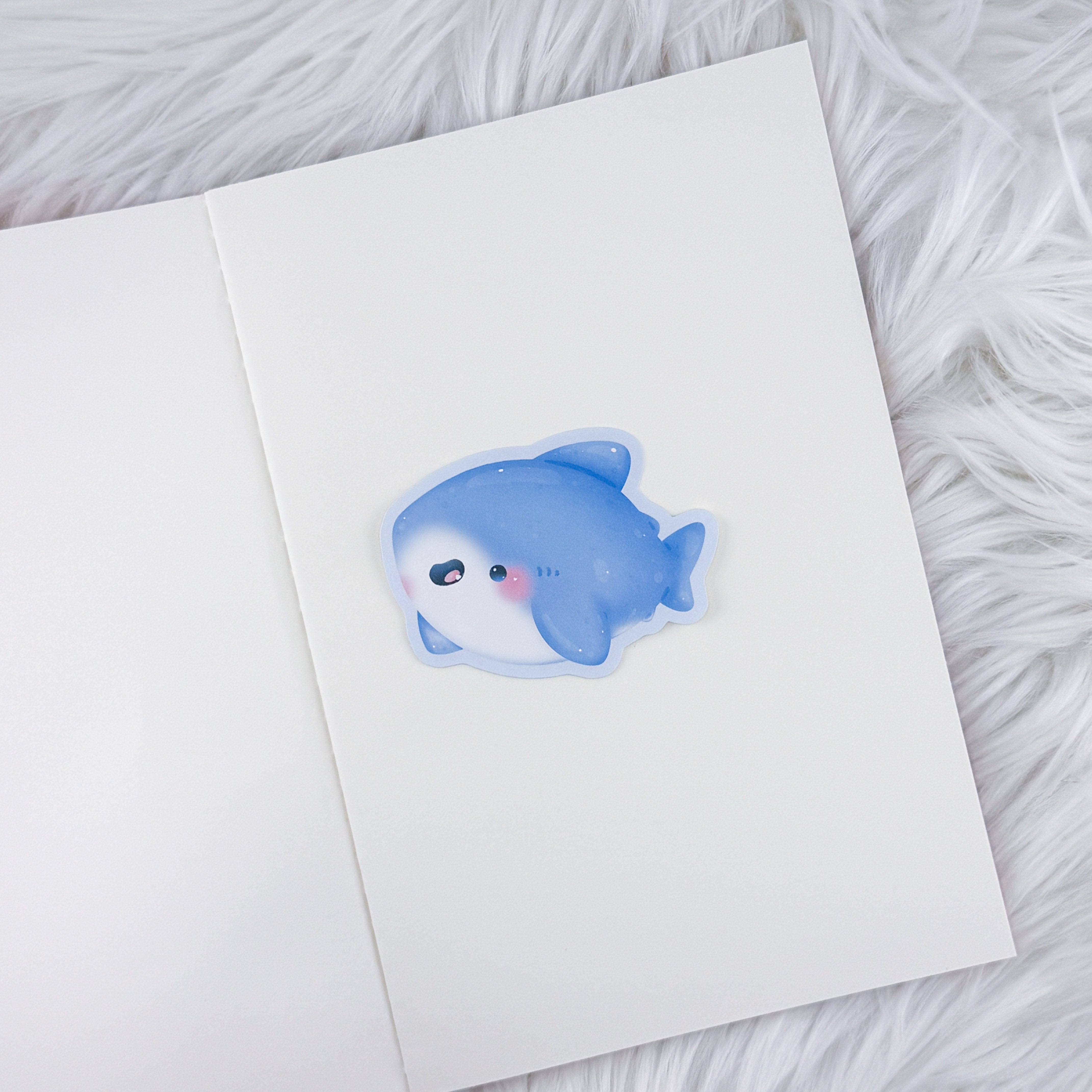 Lil Shark // Large Matte Deco Sticker for Journals