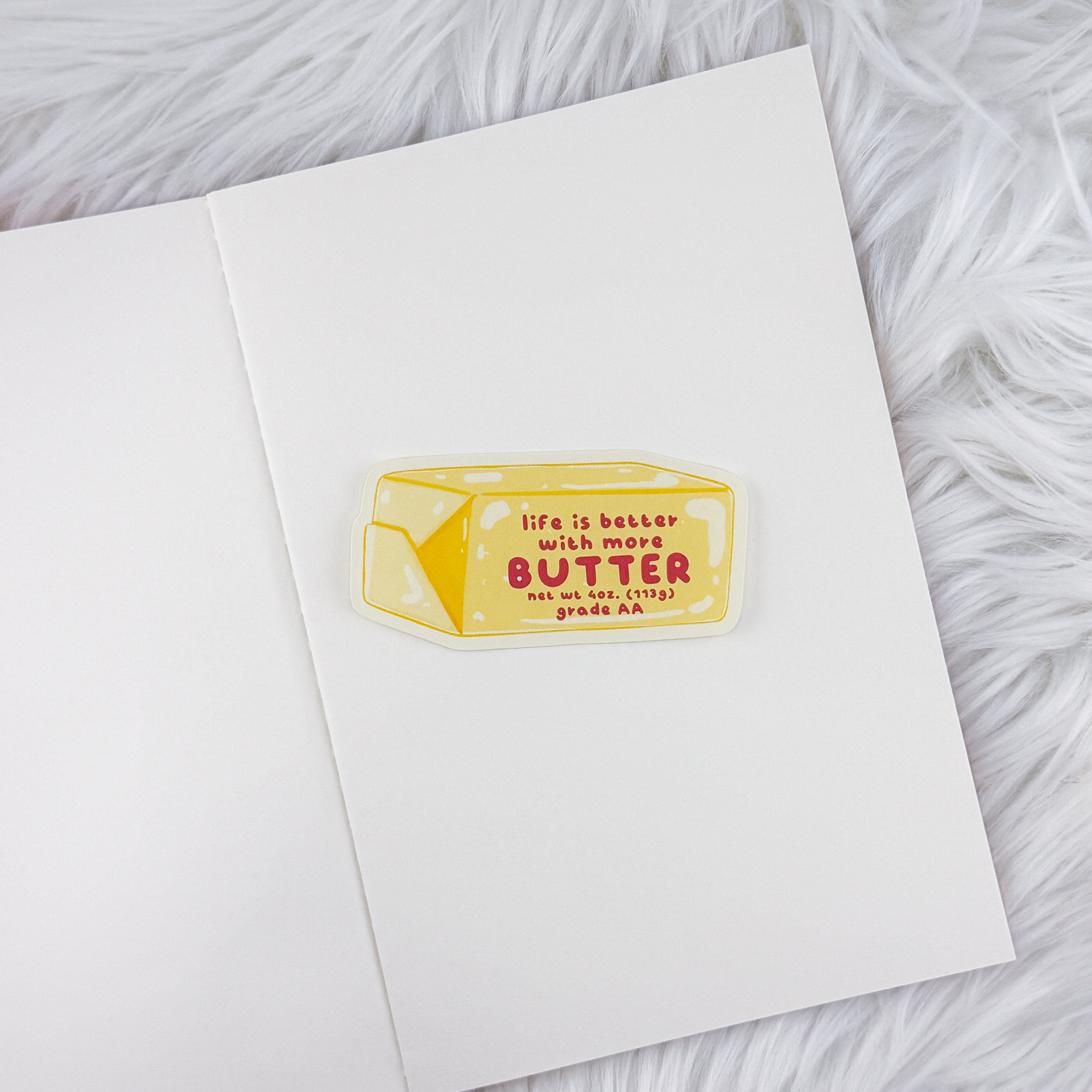 More Butter // Large Matte Deco Sticker for Journals