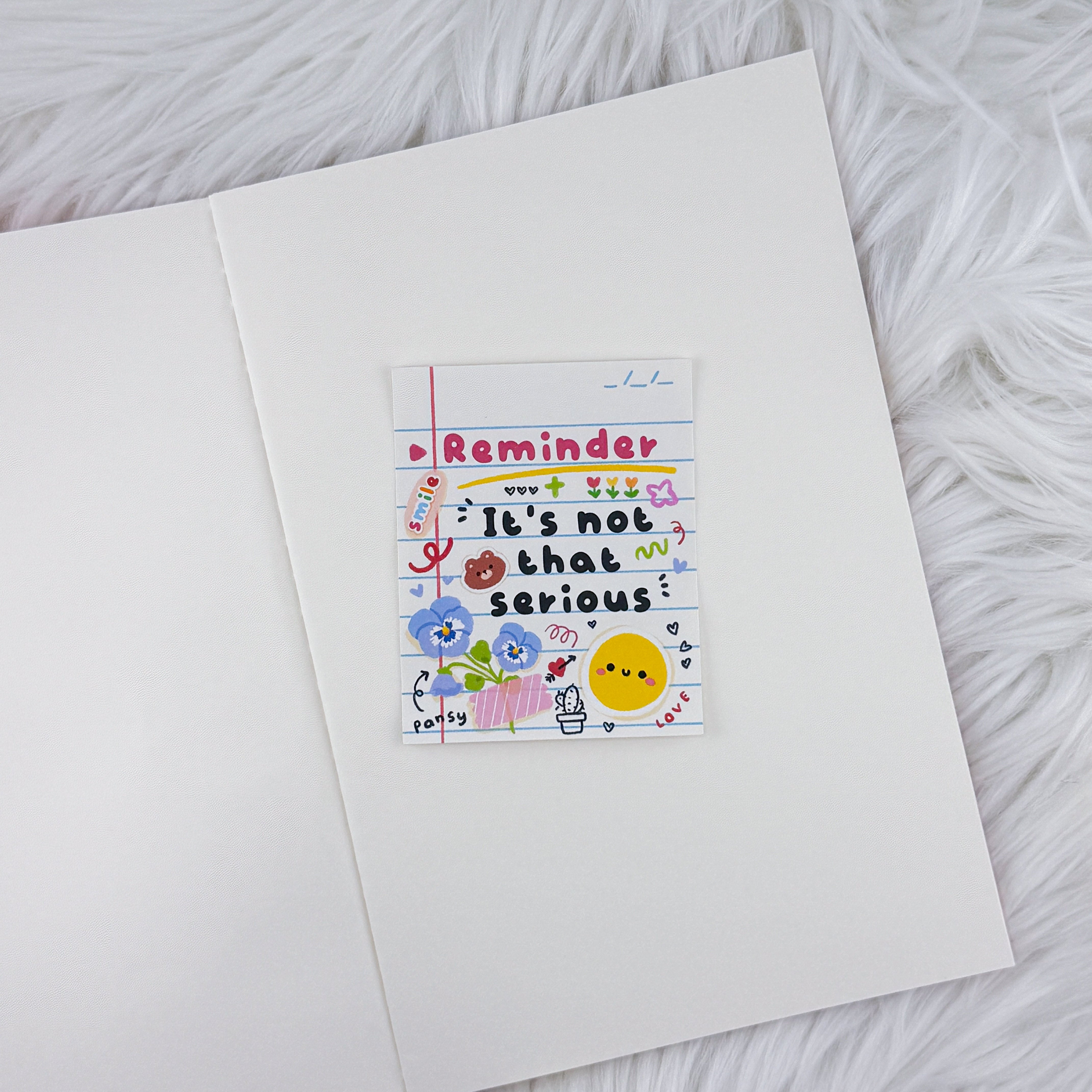 Not That Serious // Large Matte Deco Sticker for Journals