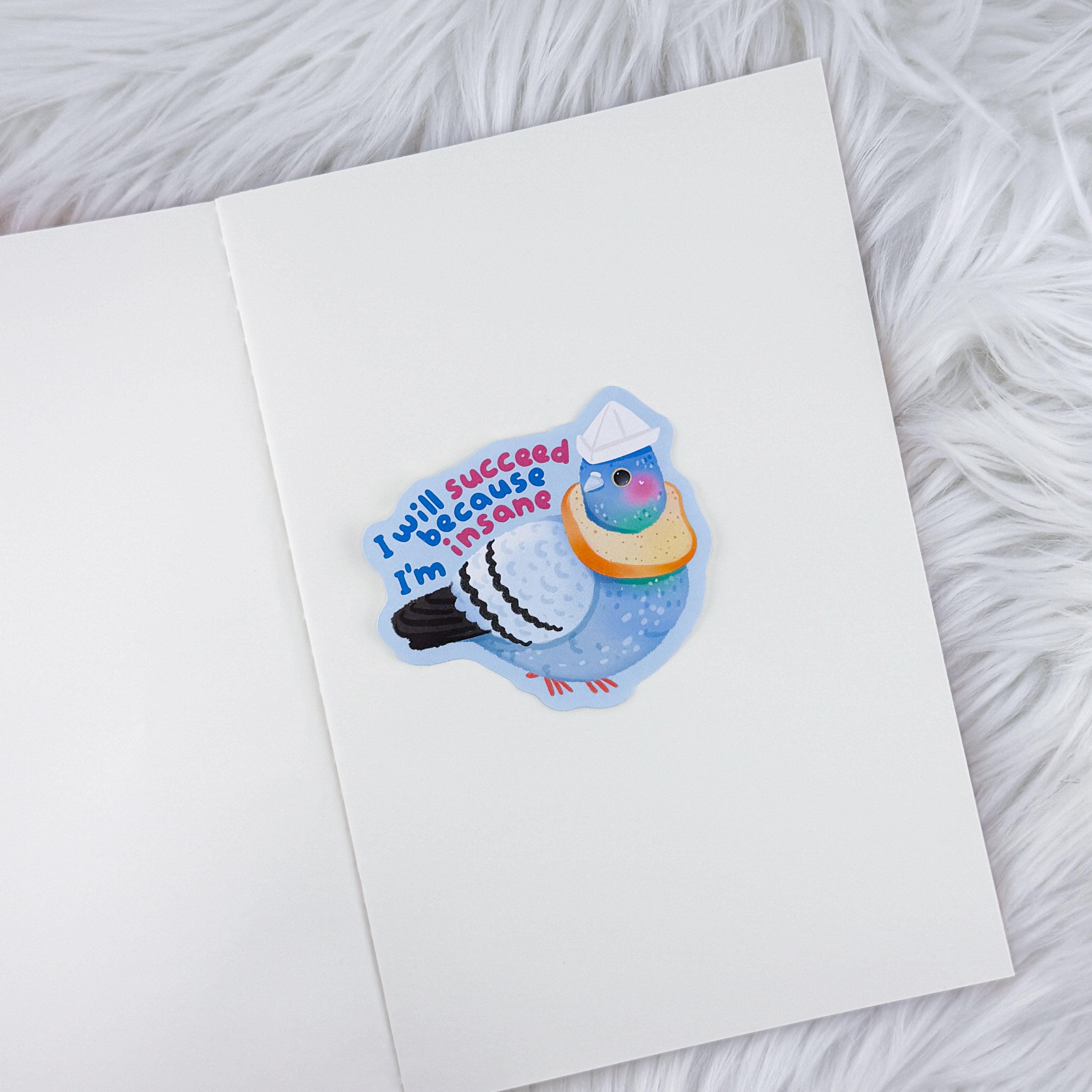 Succeed Insane // Large Matte Deco Sticker for Journals