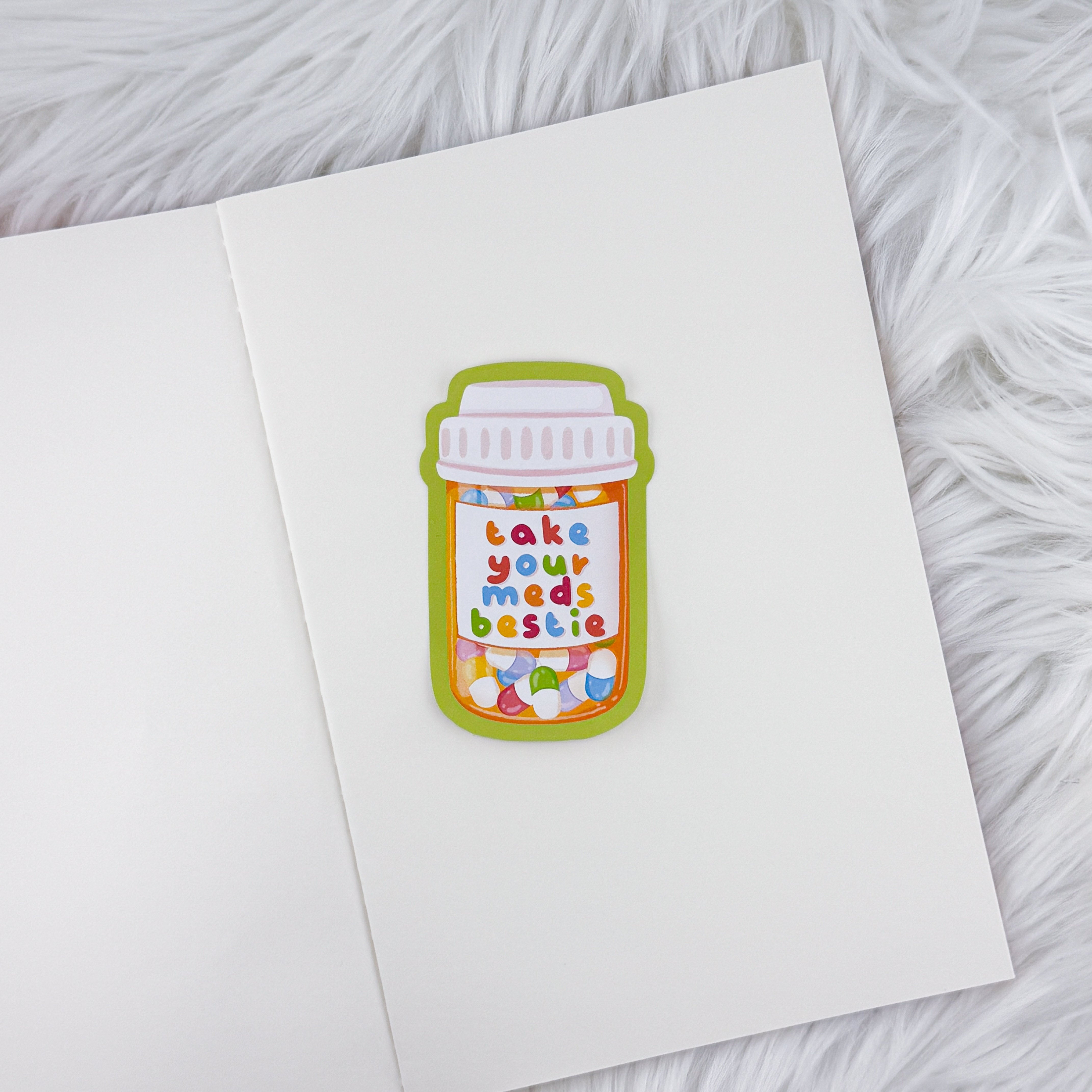 Take Meds // Large Matte Deco Sticker for Journals