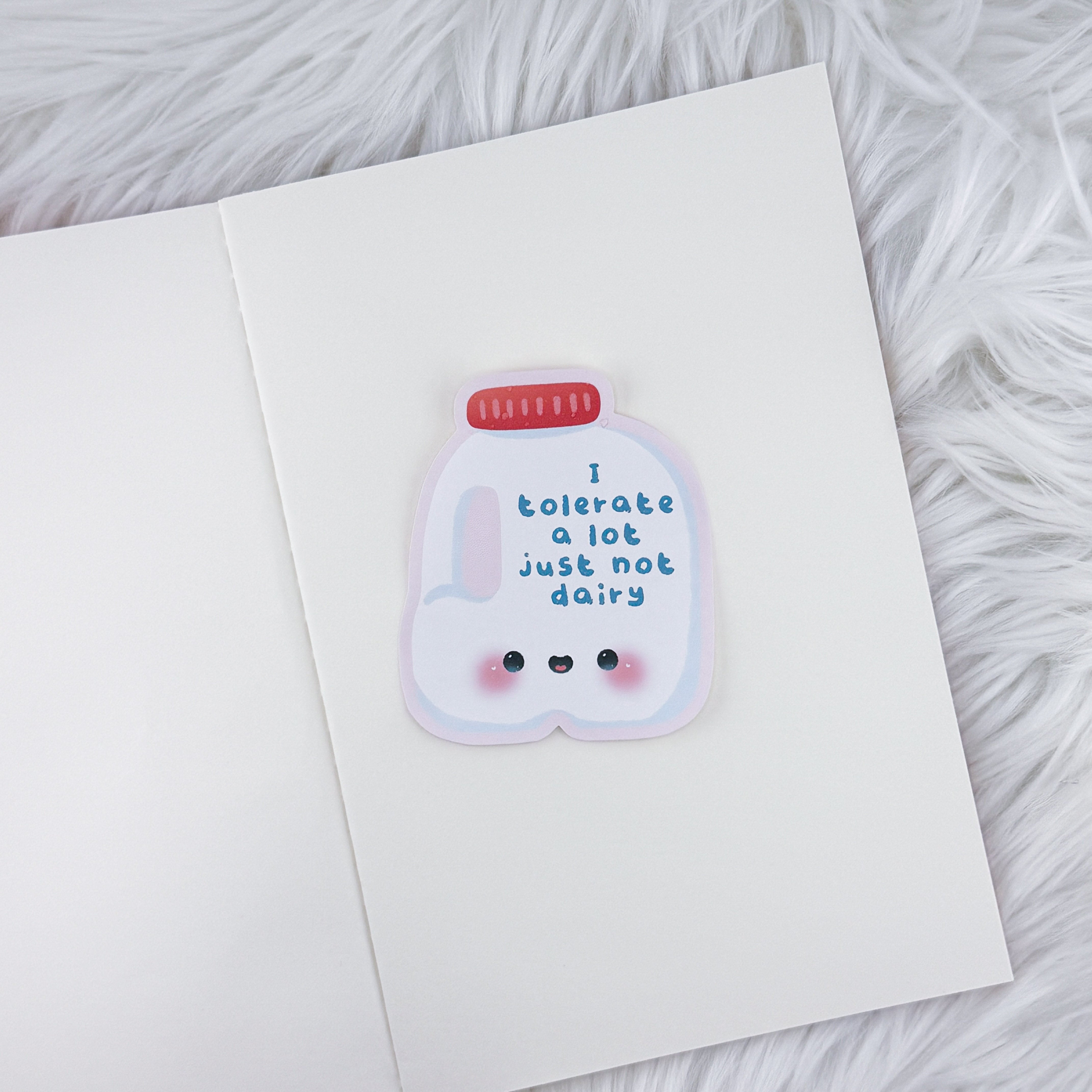 Tolerate Dairy // Large Matte Deco Sticker for Journals