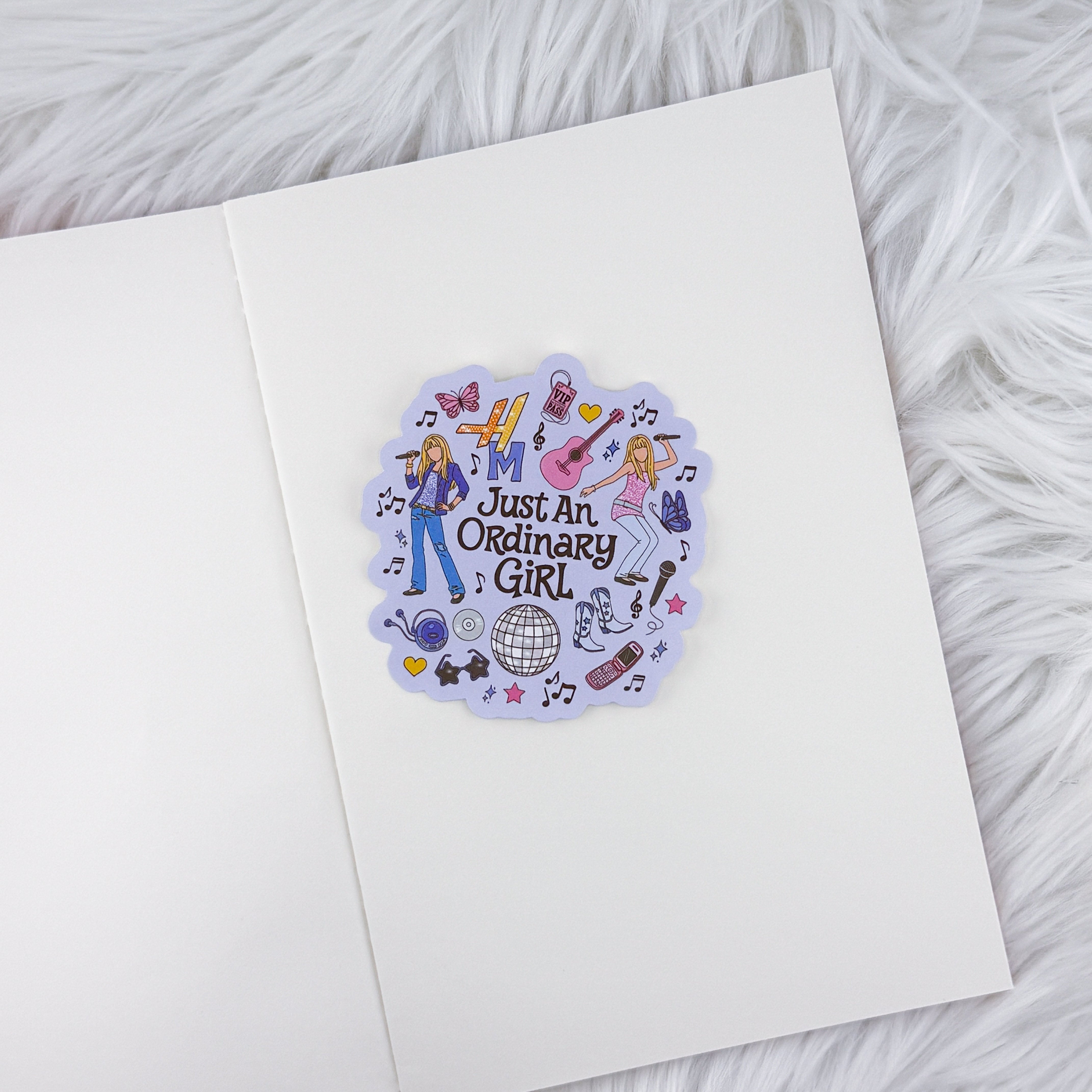 Hannah - Ordinary Girl // Large Matte Deco Sticker for Journals