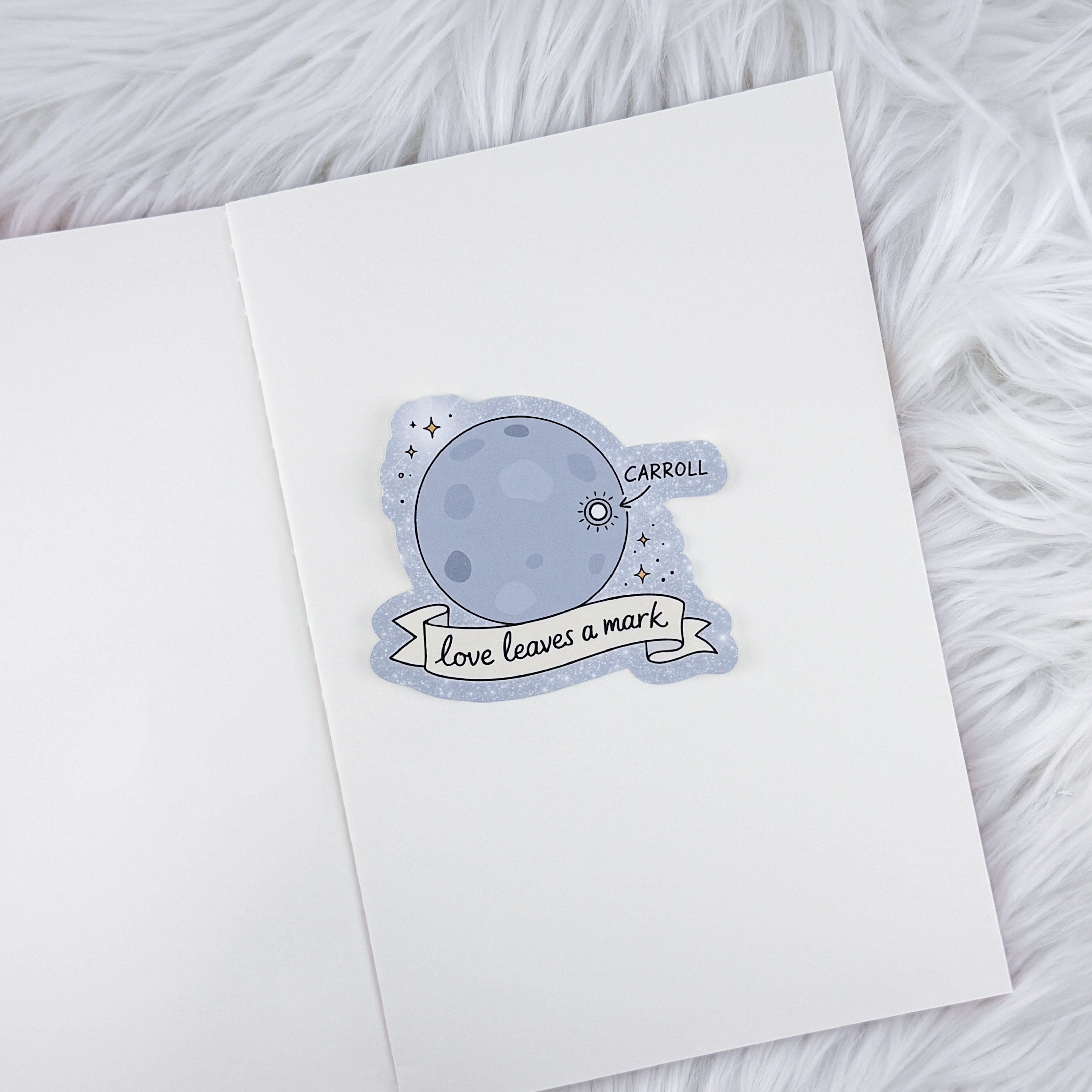 Love Leaves a Mark // Large Matte Deco Sticker for Journals