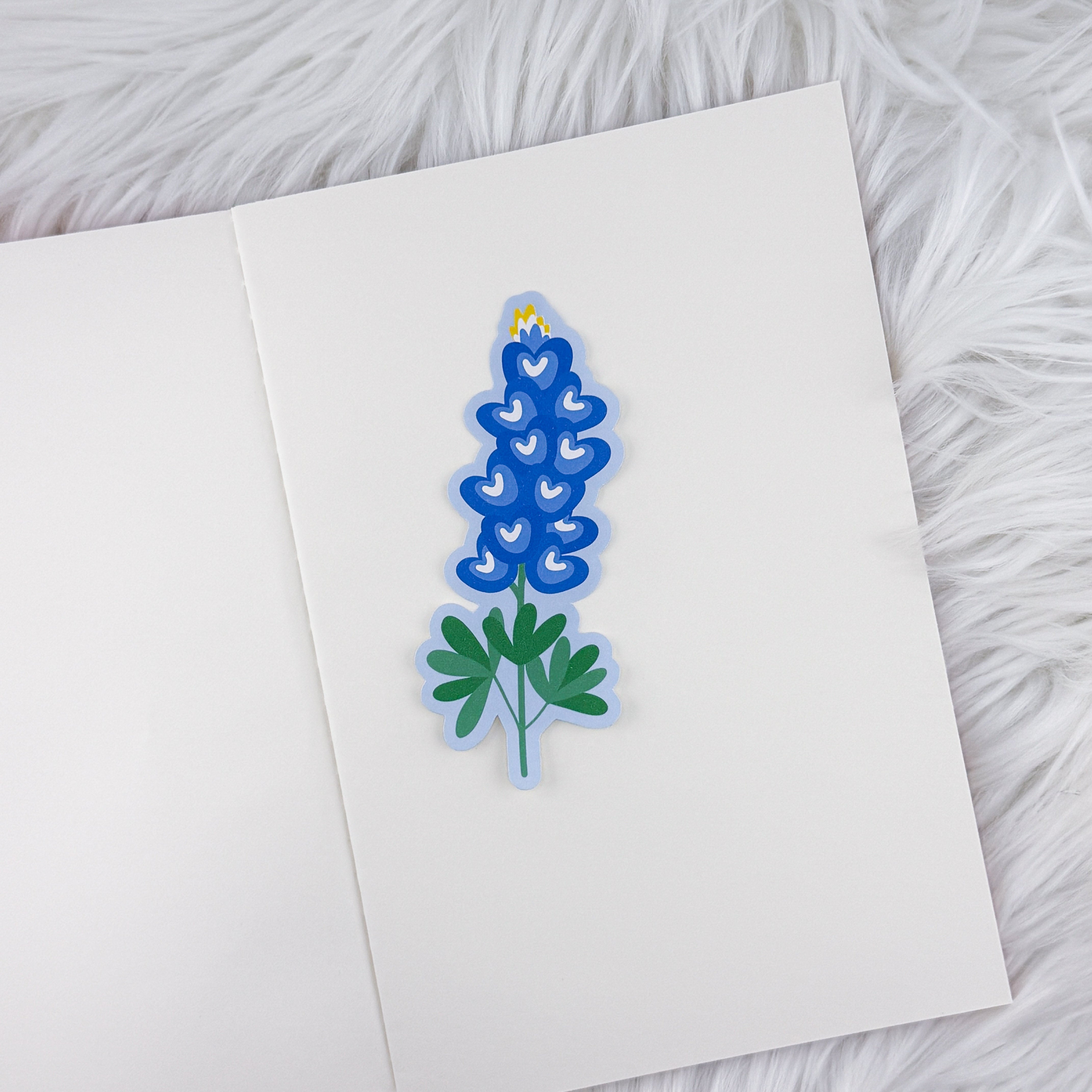 Bluebonnett // Large Matte Deco Sticker for Journals