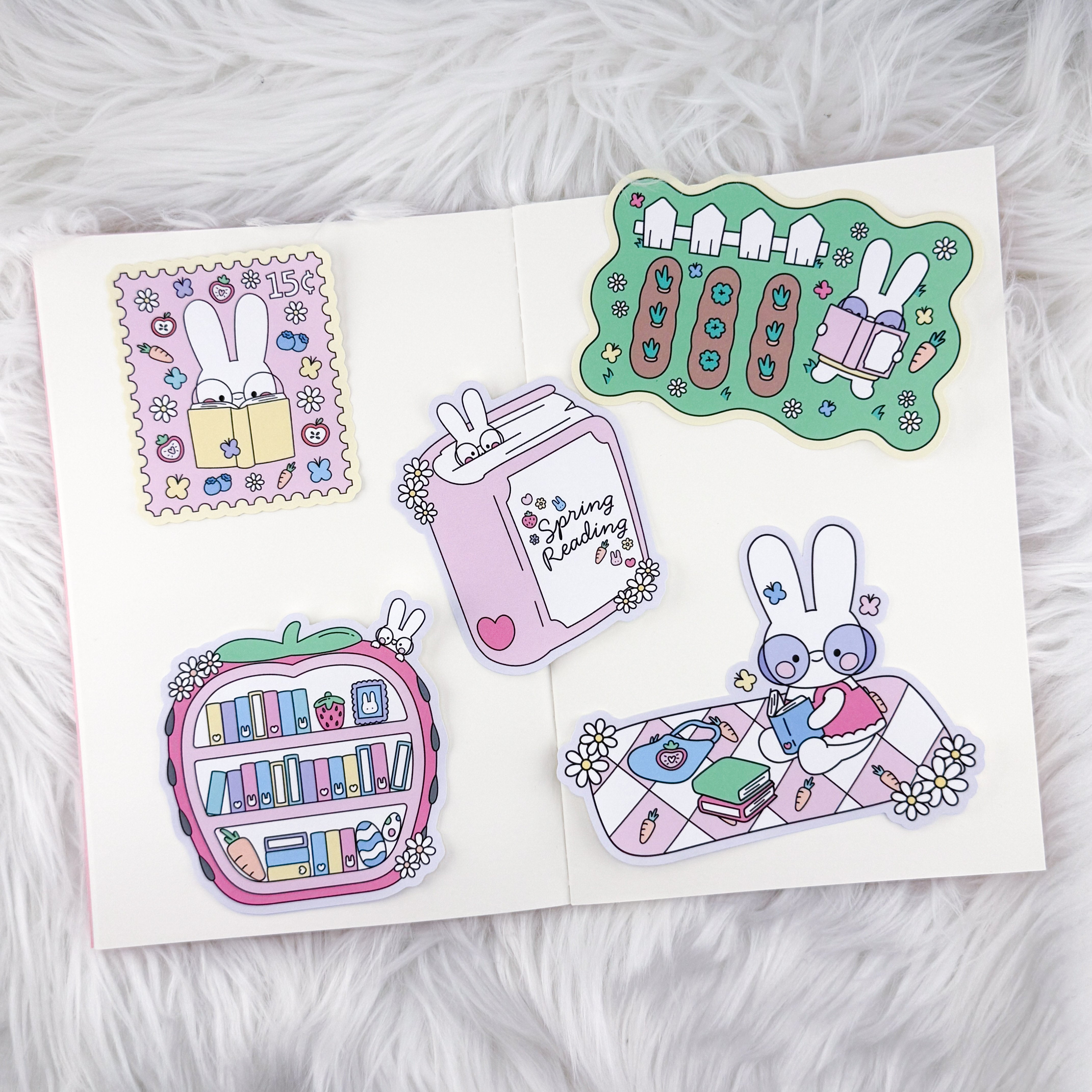 Bookish Bunny Bundle // Matte Journal Stickers
