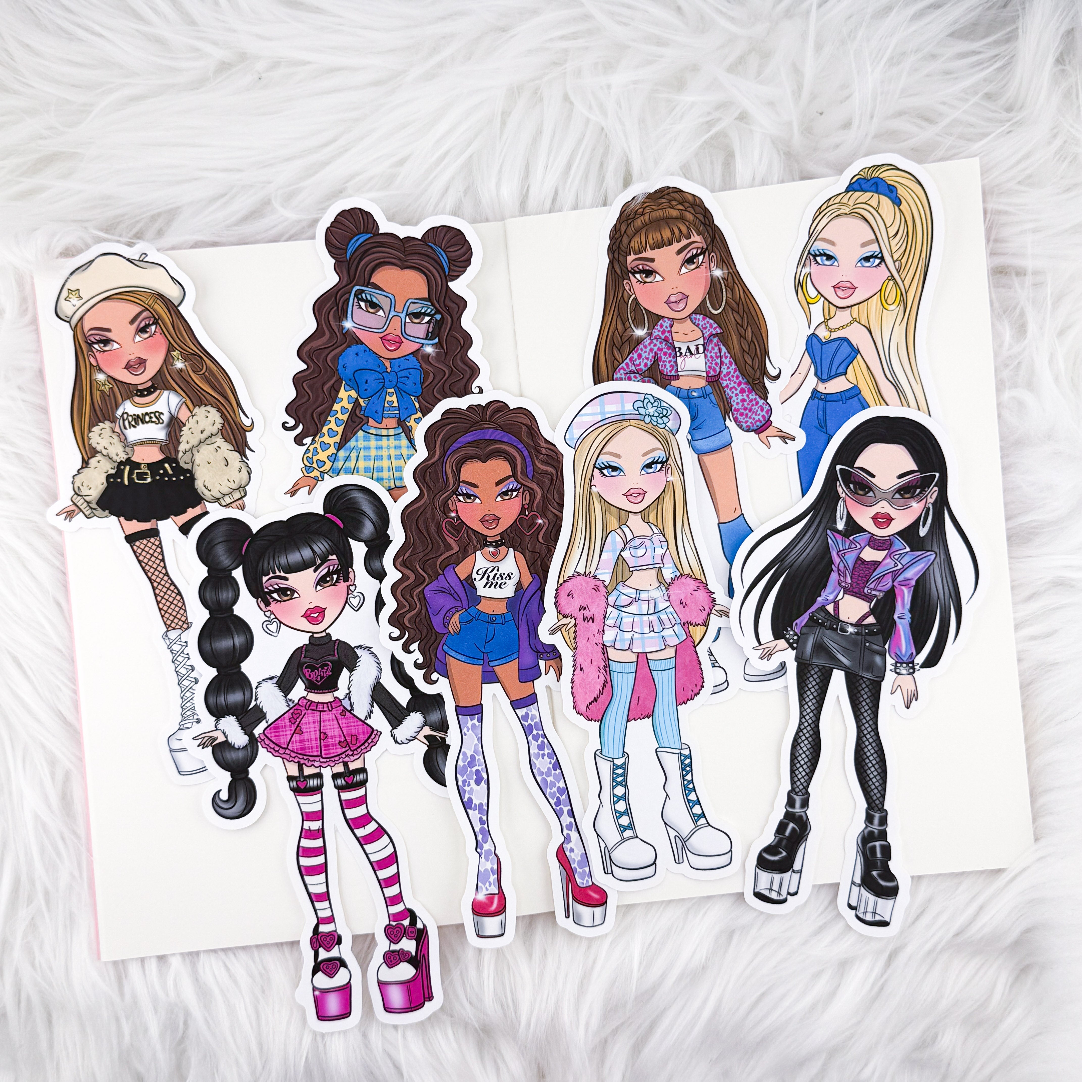 Fashion Doll Bundle // Matte Journal Stickers