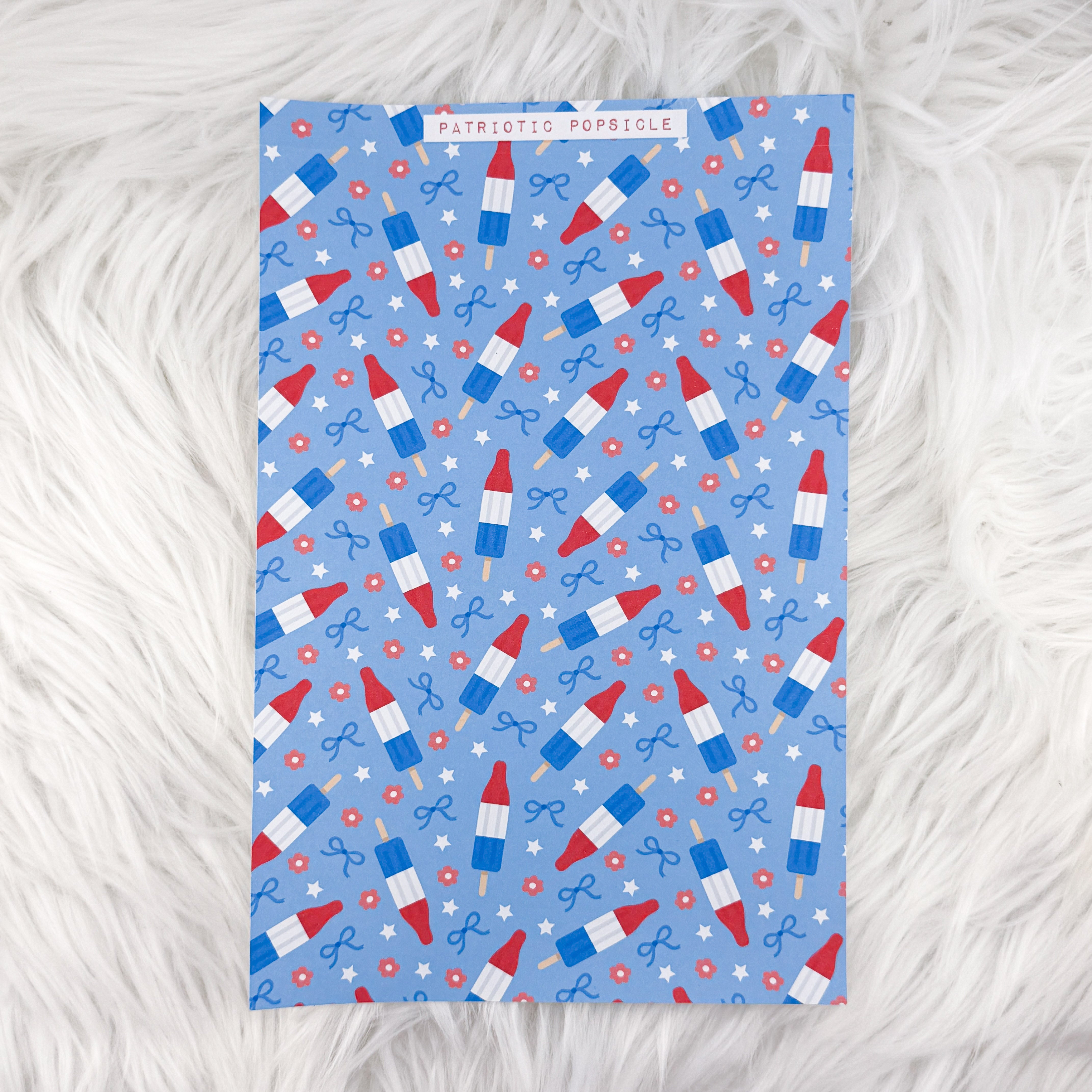 Patriotic Popsicle - A5 Matte Sticker Paper