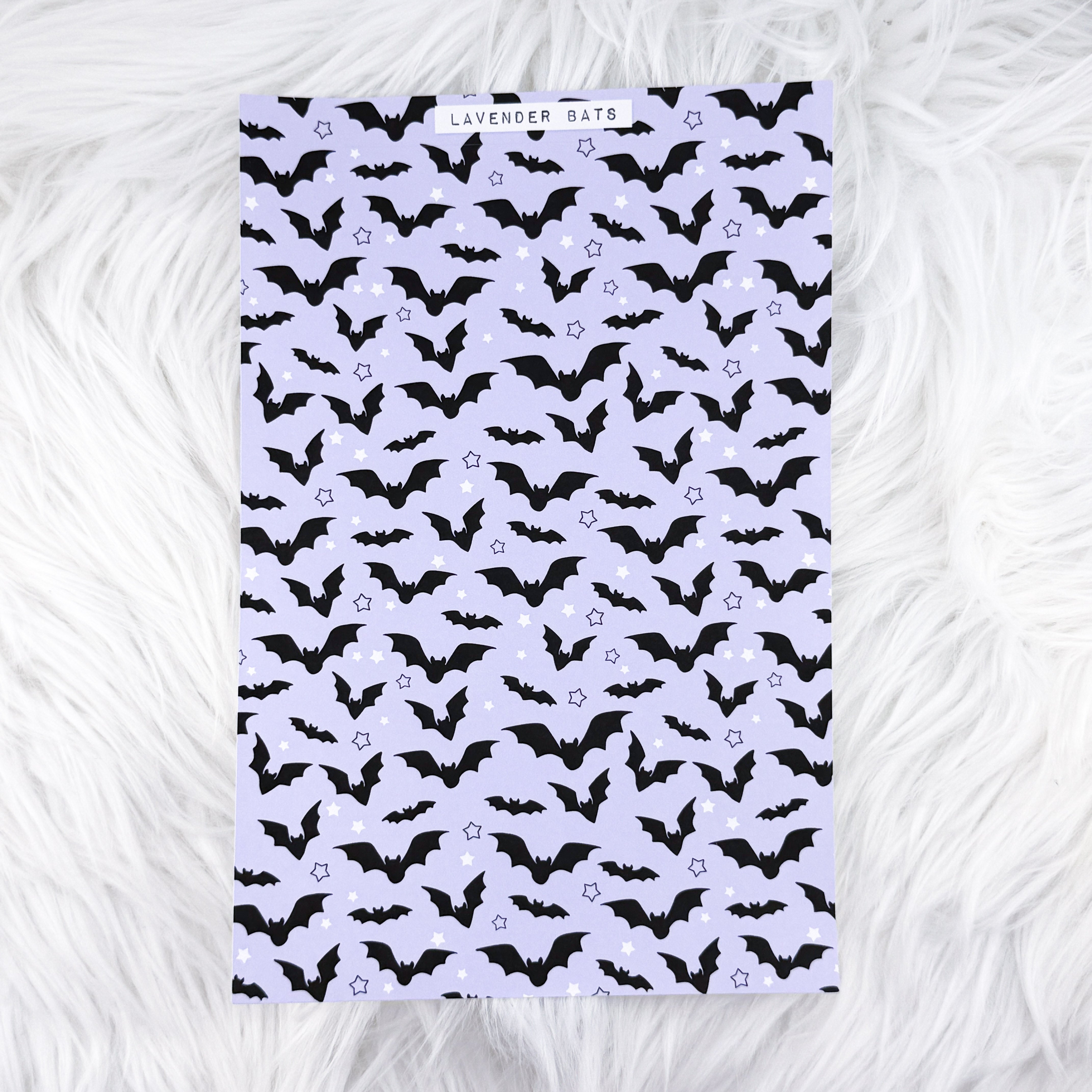 Lavender Bats - A5 Matte Sticker Paper