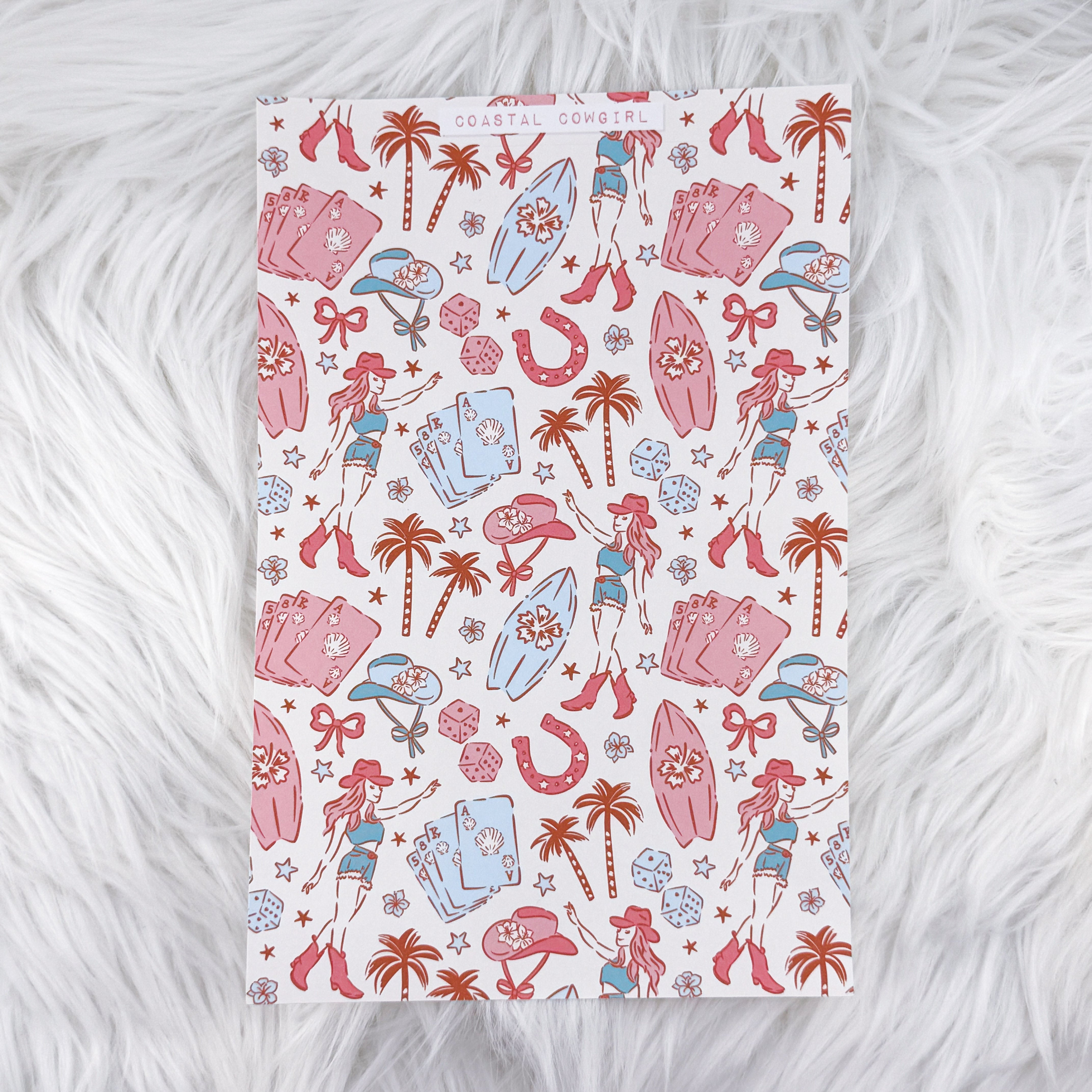 Coastal Cowgirl - A5 Matte Sticker Paper