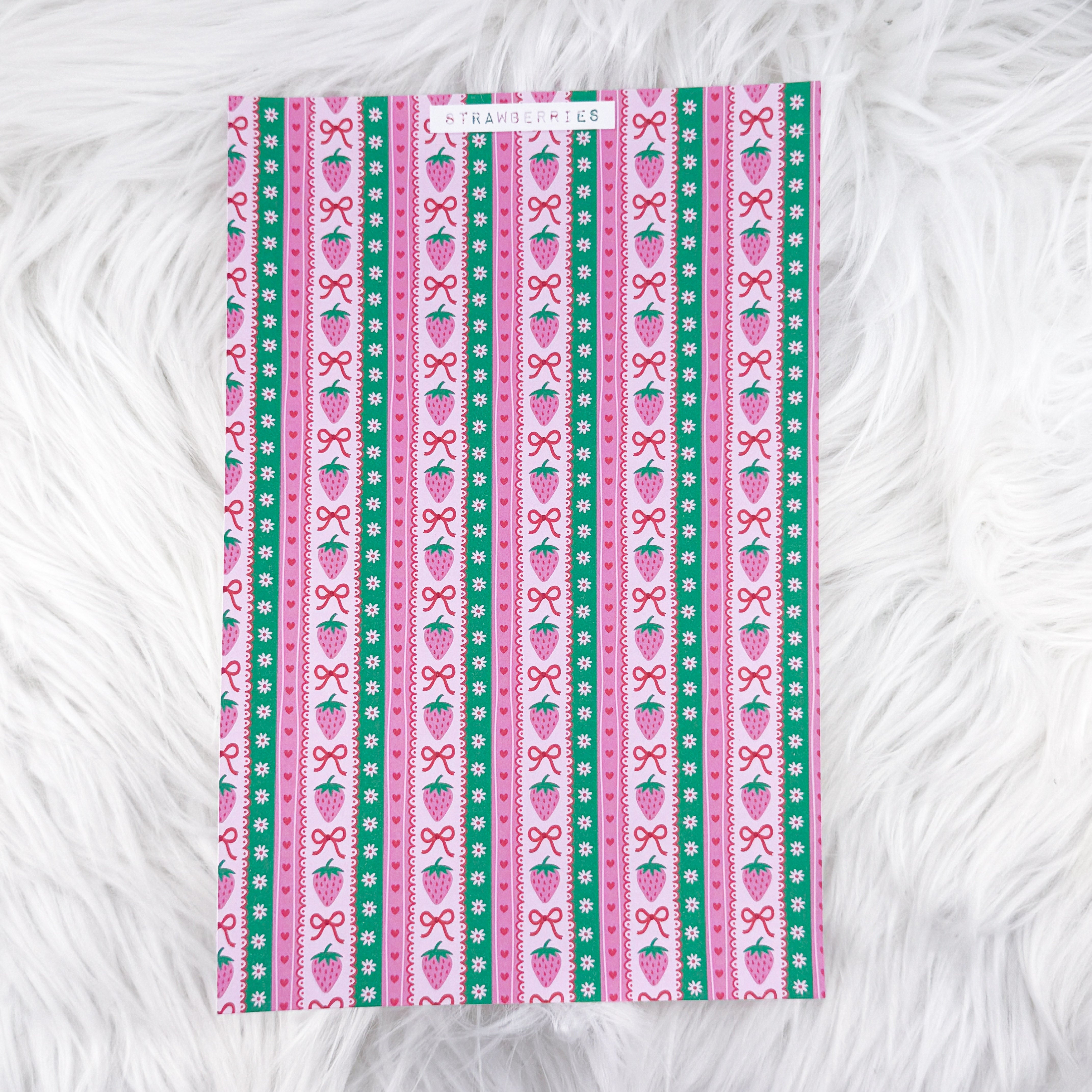 Strawberries - A5 Matte Sticker Paper