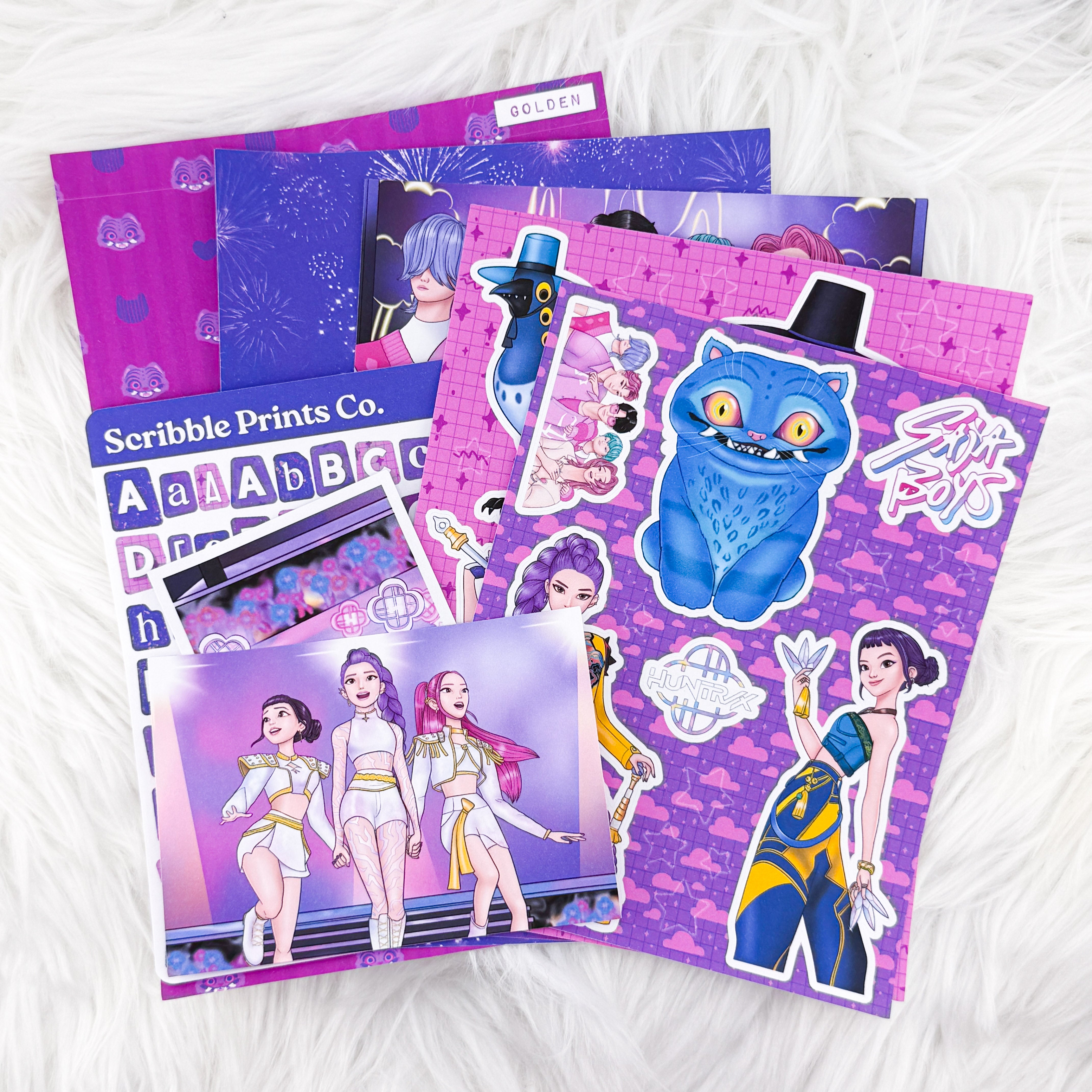 Golden – Junk Journal Collage Kit // Matte Sticker Collection